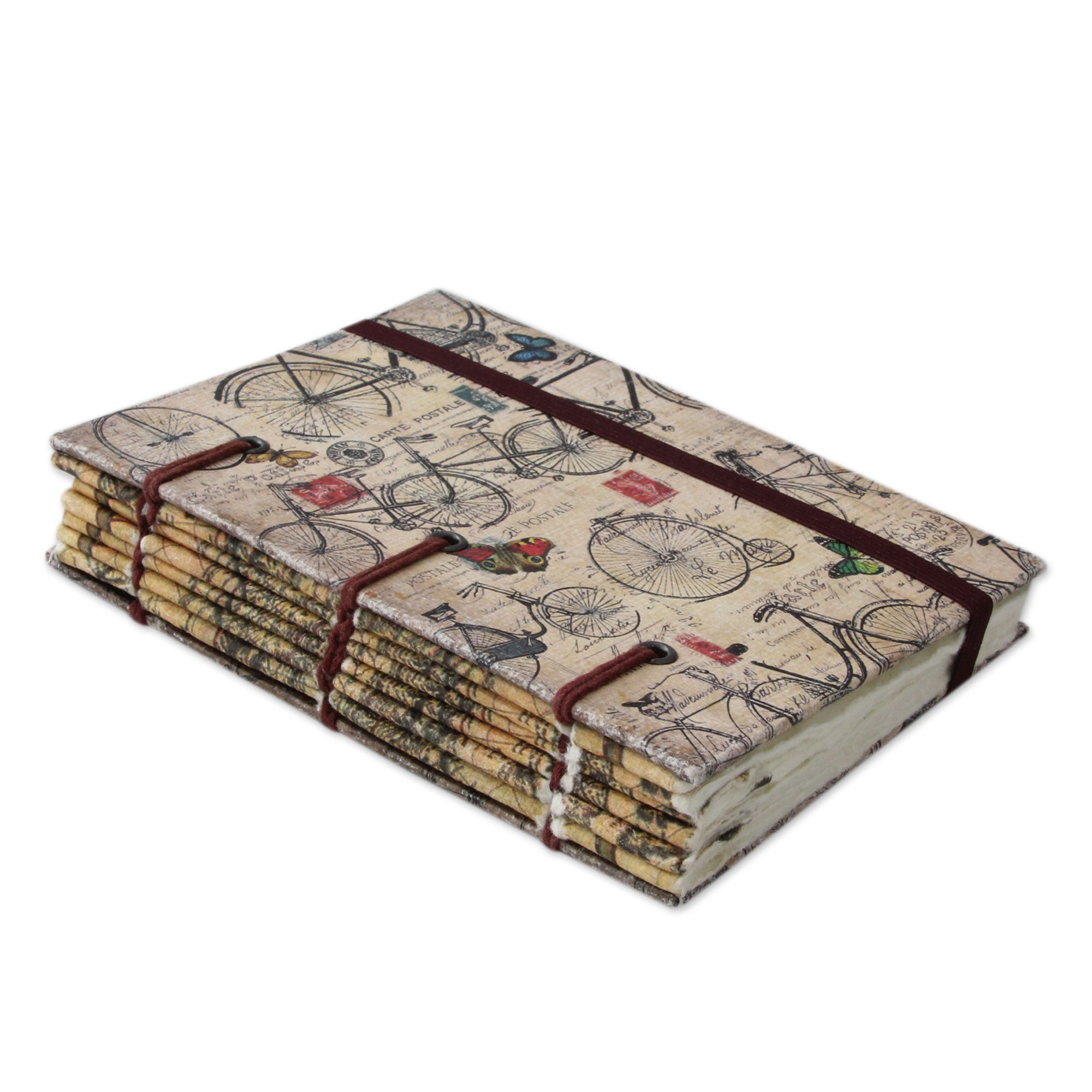 Premium Vintage Bike Journeys Handmade Journal - Ultimate Travel Companion