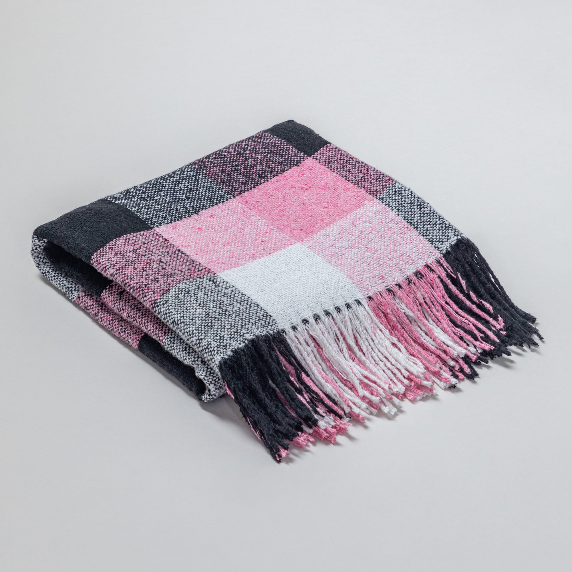 Premium Ukrainian Wool-Blend Fringed Throw Blanket - Ultimate Comfort & Warmth