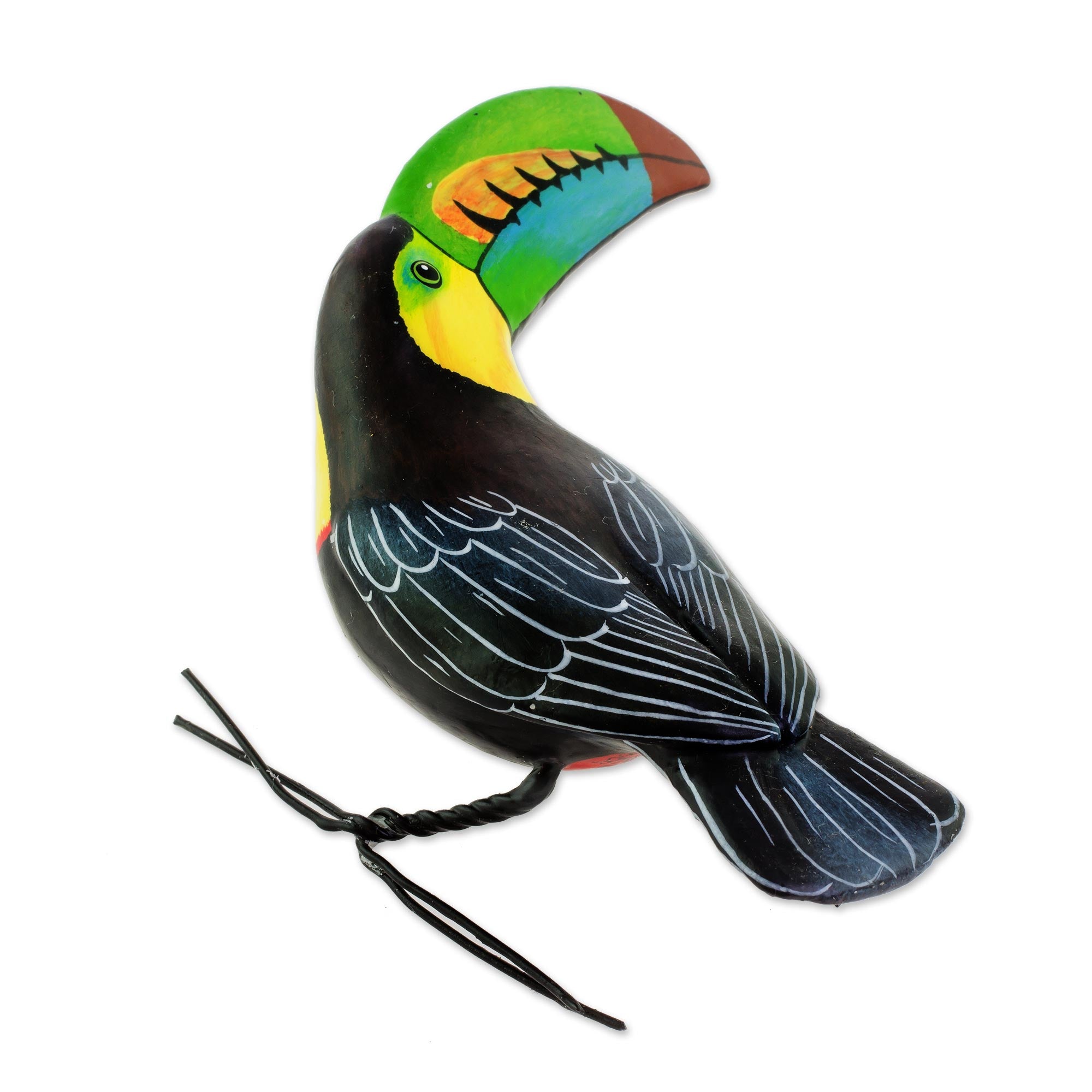 Premium Keel-Billed Toucan Ceramic Sculpture – Handcrafted Artisan Decor from Guatemala