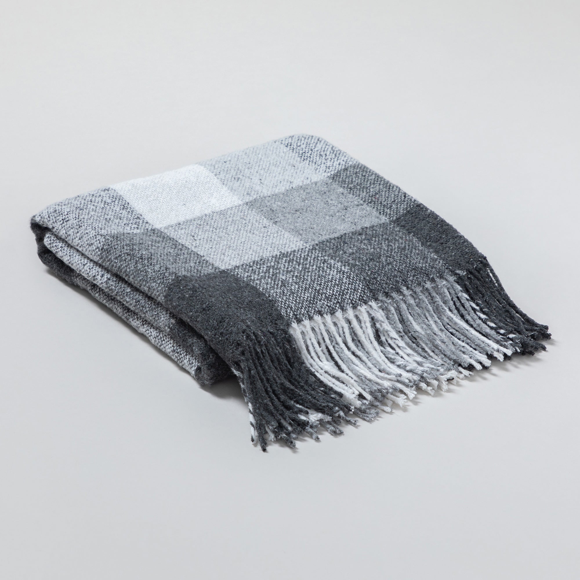 Premium Ukrainian Wool-Blend Fringed Throw Blanket - Ultimate Comfort & Warmth