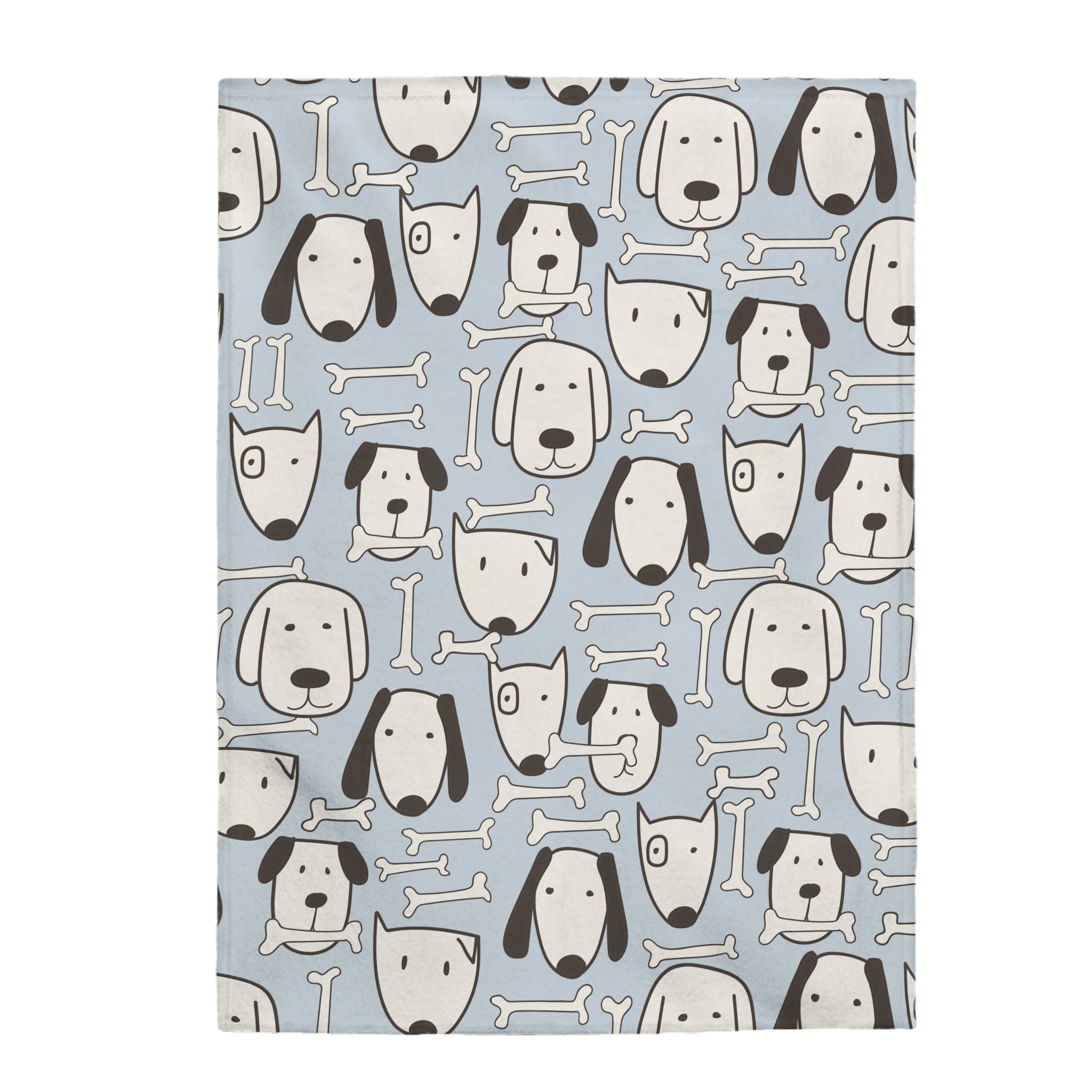 Premium Dog & Bone Plush Throw Blanket