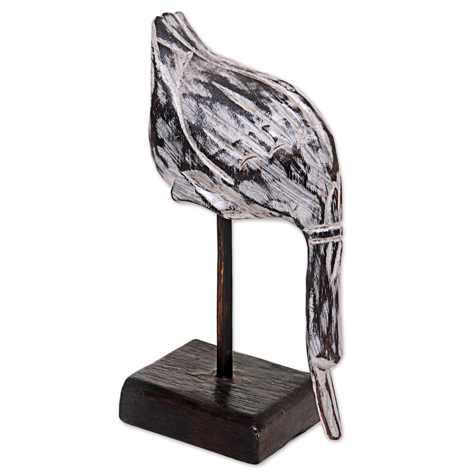 Premium Handcrafted White Duck Wood Sculpture – Authentic Indonesian Artistry