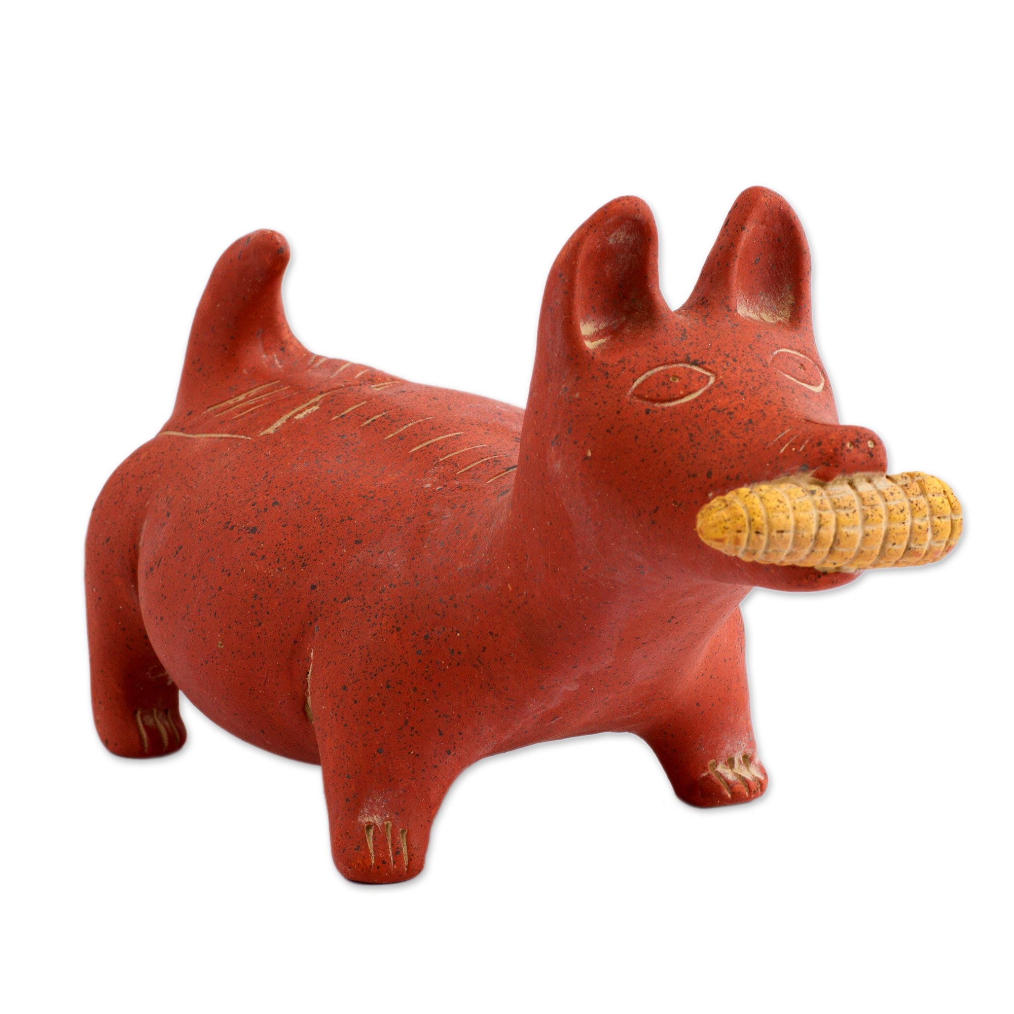 Premium Colima Dog Sculpture - Authentic Mexican Ceramic Artifact