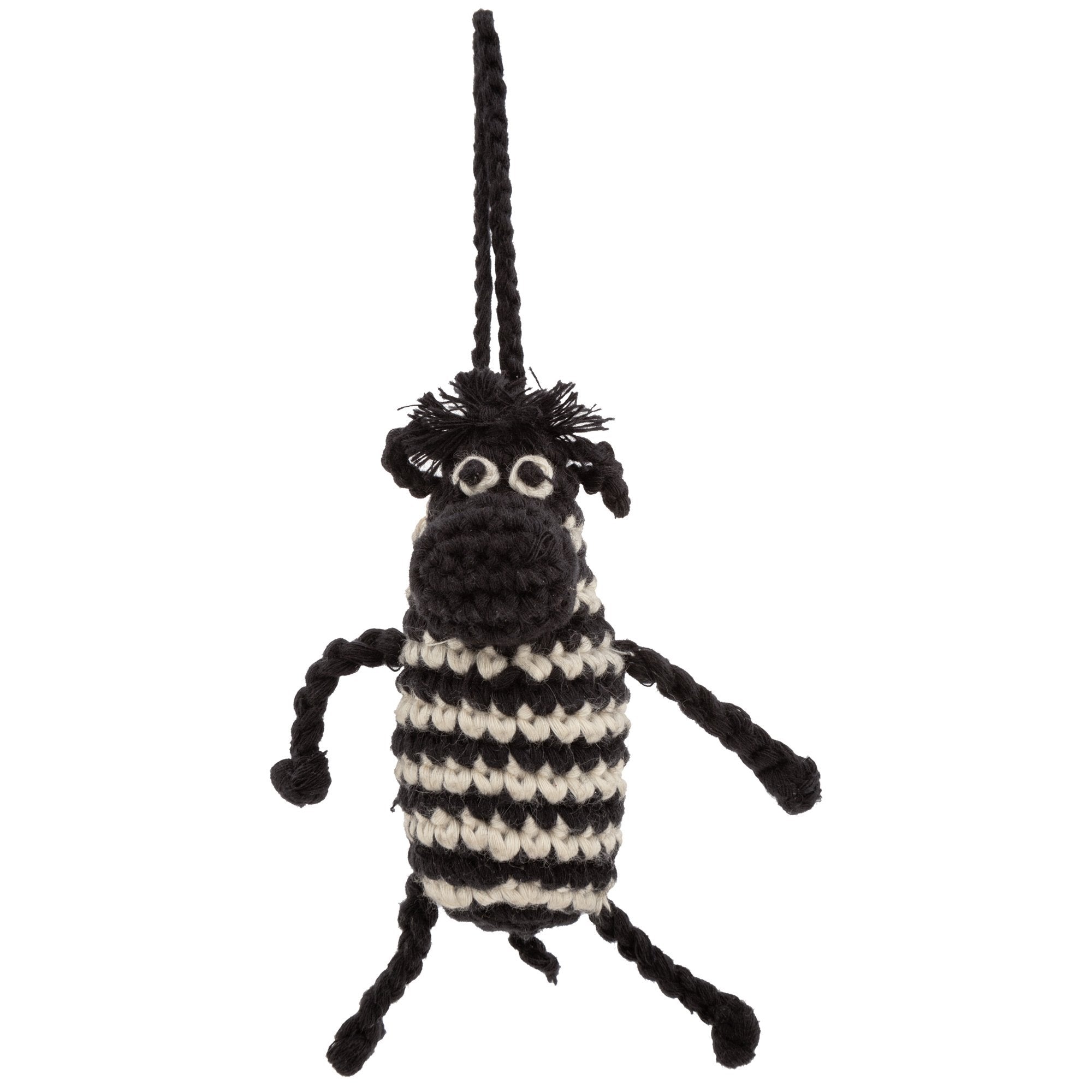 Premium Handmade Bush Buddy Crochet Ornament - Zebra Charm