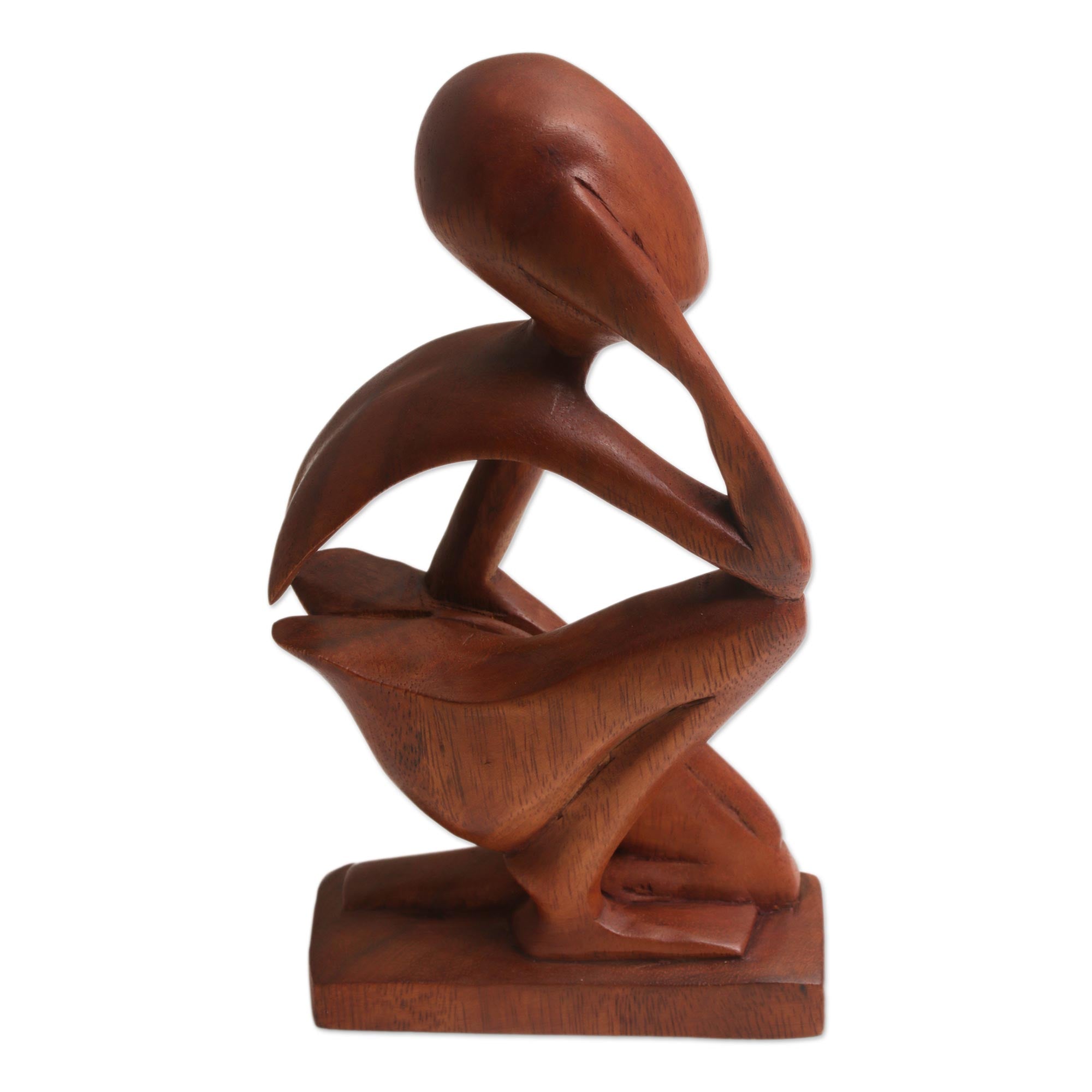 Premium Handcrafted Wooden Meditation Sculpture - 'Soulful Solitude'