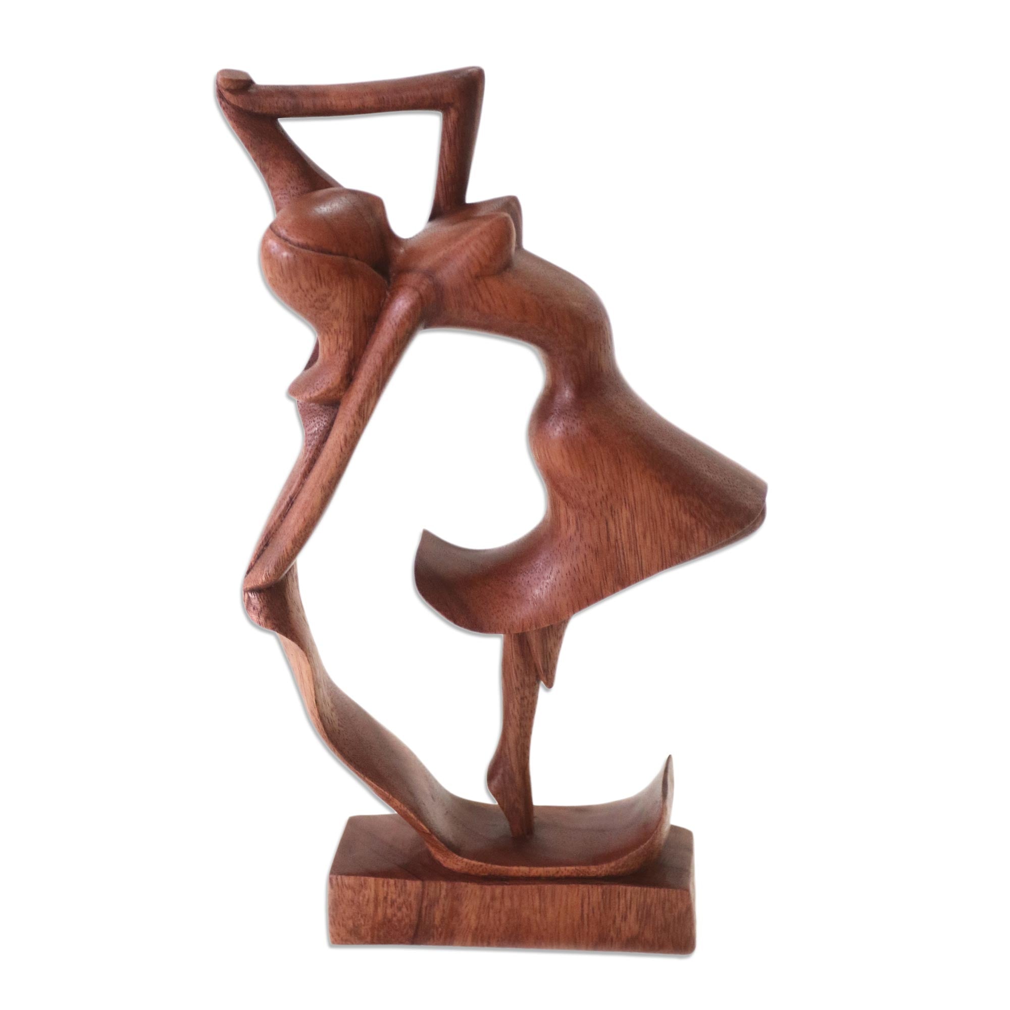 Premium Hand-Carved Dancing Woman Wood Statue - Ultimate Artisan Craft