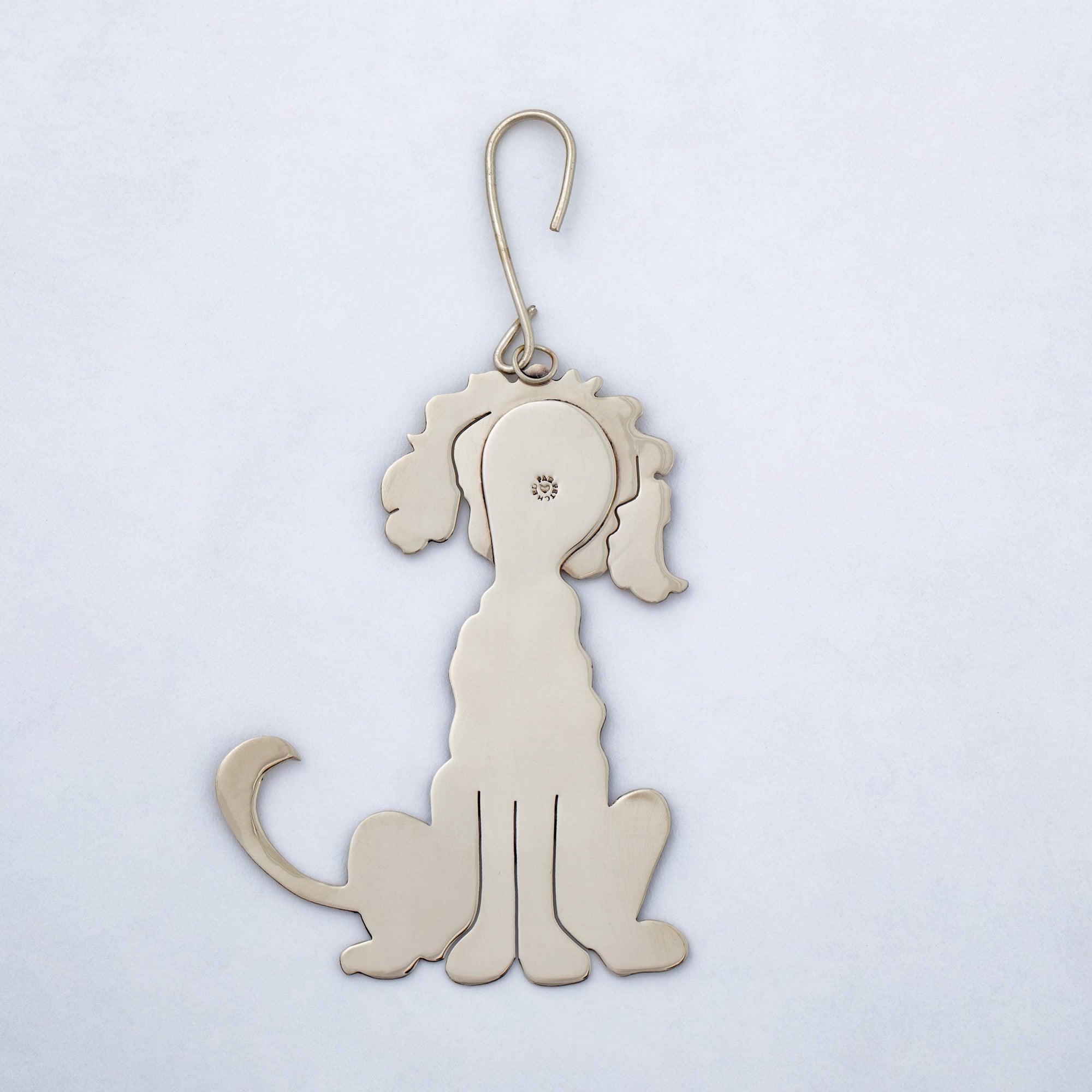 Premium Fluffy Dog Mixed Metal Ornament - Handmade Holiday Decor
