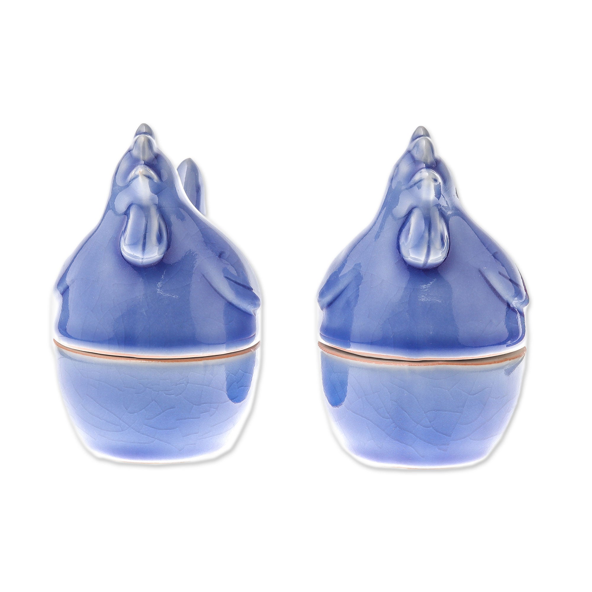 Premium Handcrafted Blue Ceramic Hen Egg Cups Set – Upgrade Your Breakfast Routine