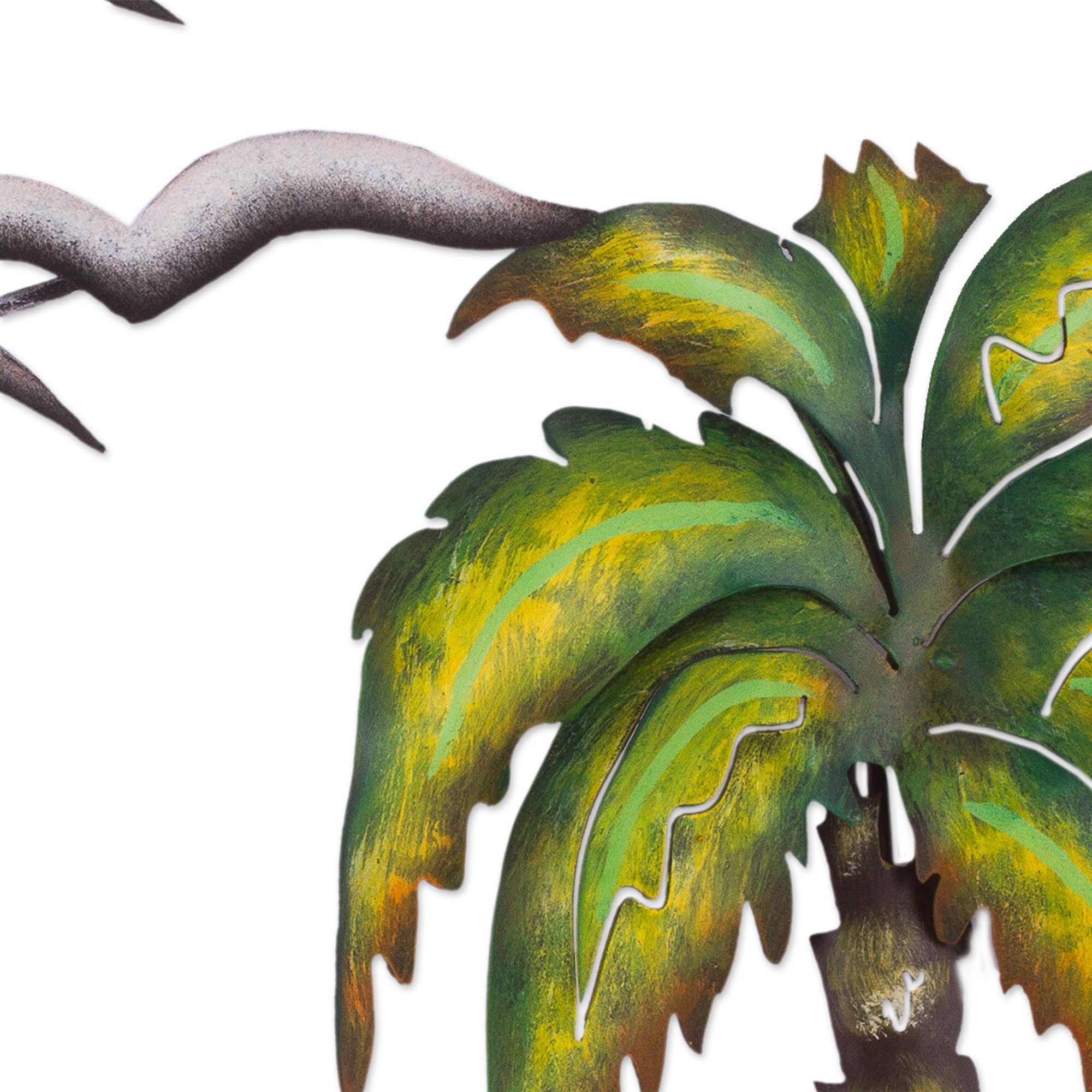 Premium Handcrafted Tropical Iron Wall Art – Evening at the Beach