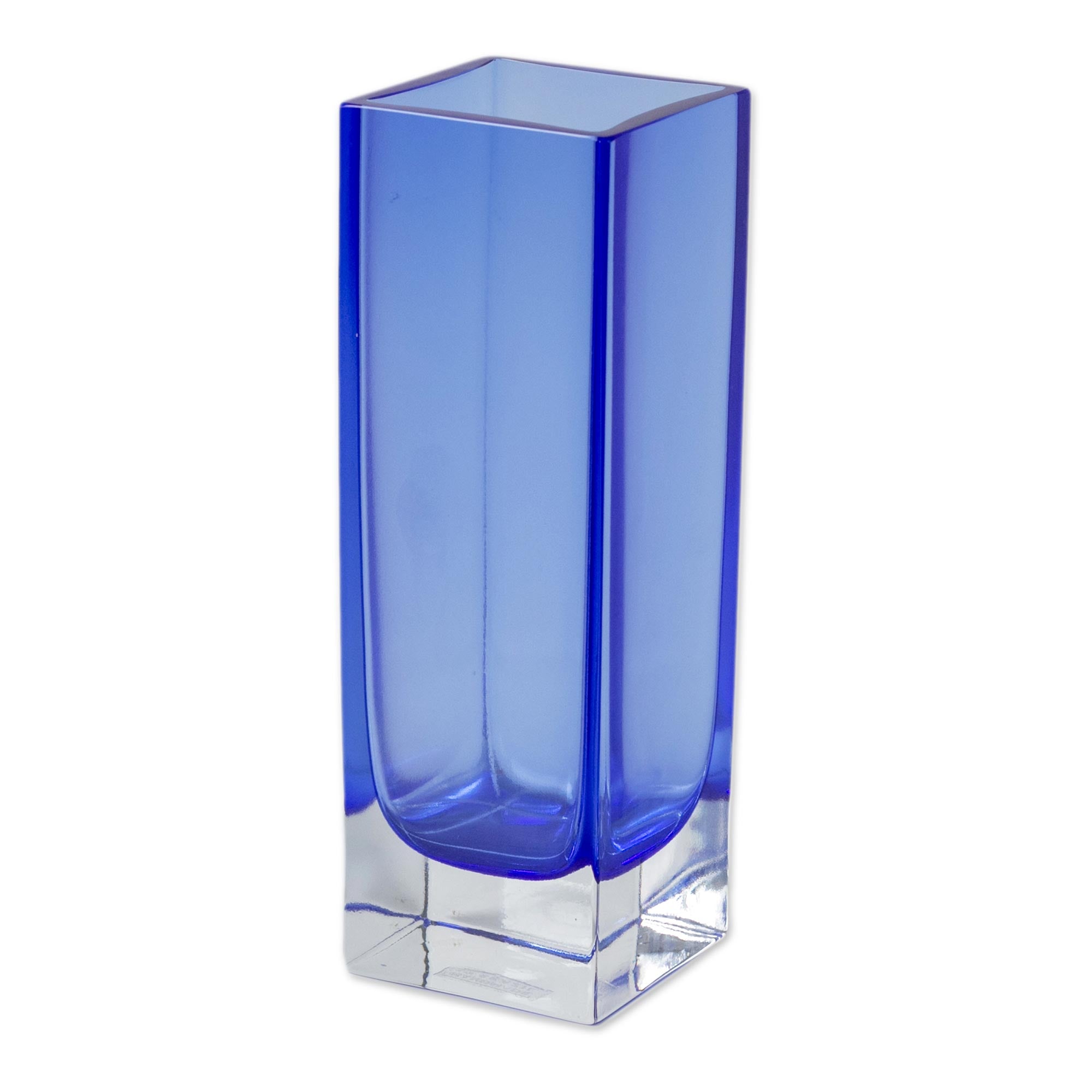 Premium Radiance Blue Murano Glass Vase - Handcrafted Elegance