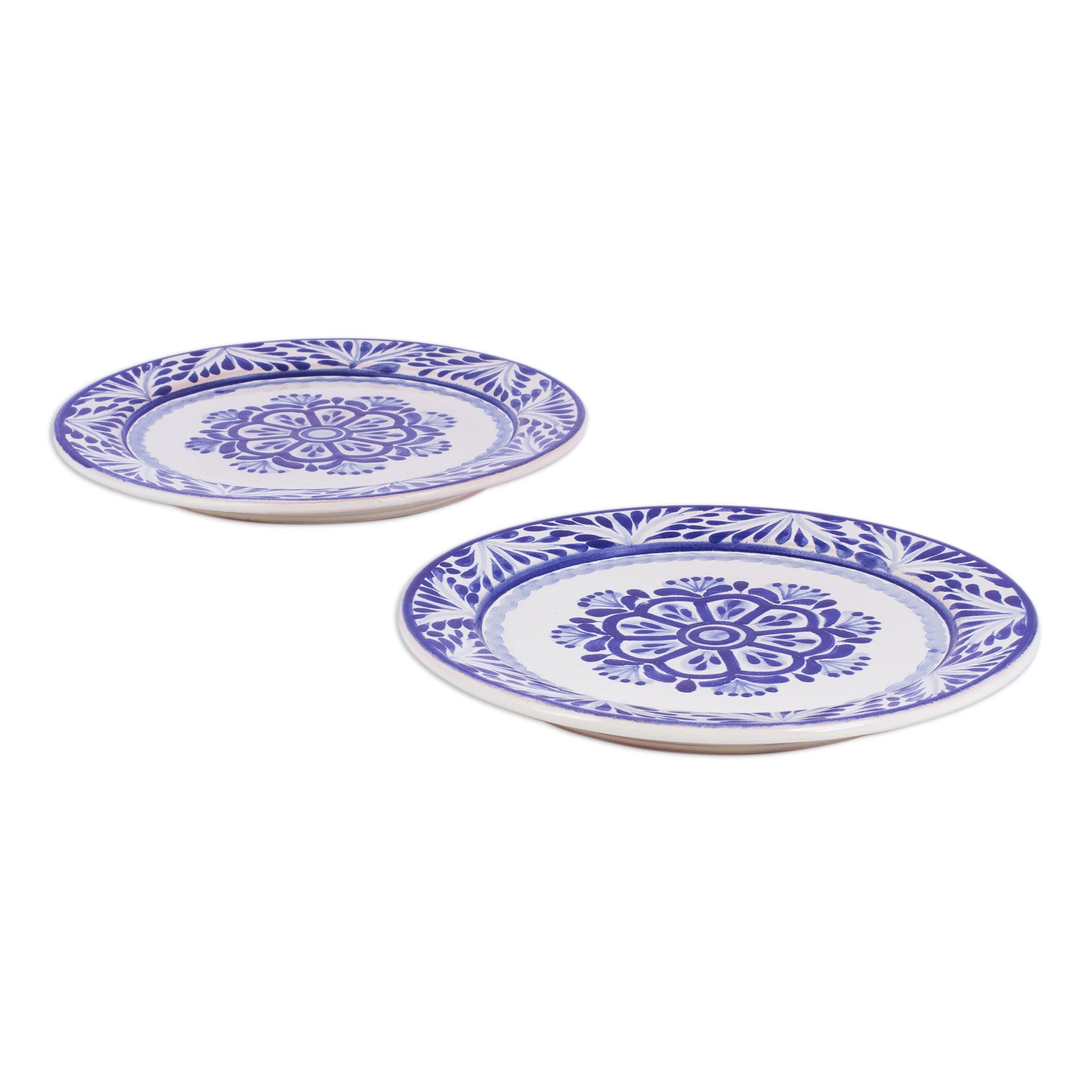 Premium Majolica Floral Salad Plates – Handcrafted in Mexico