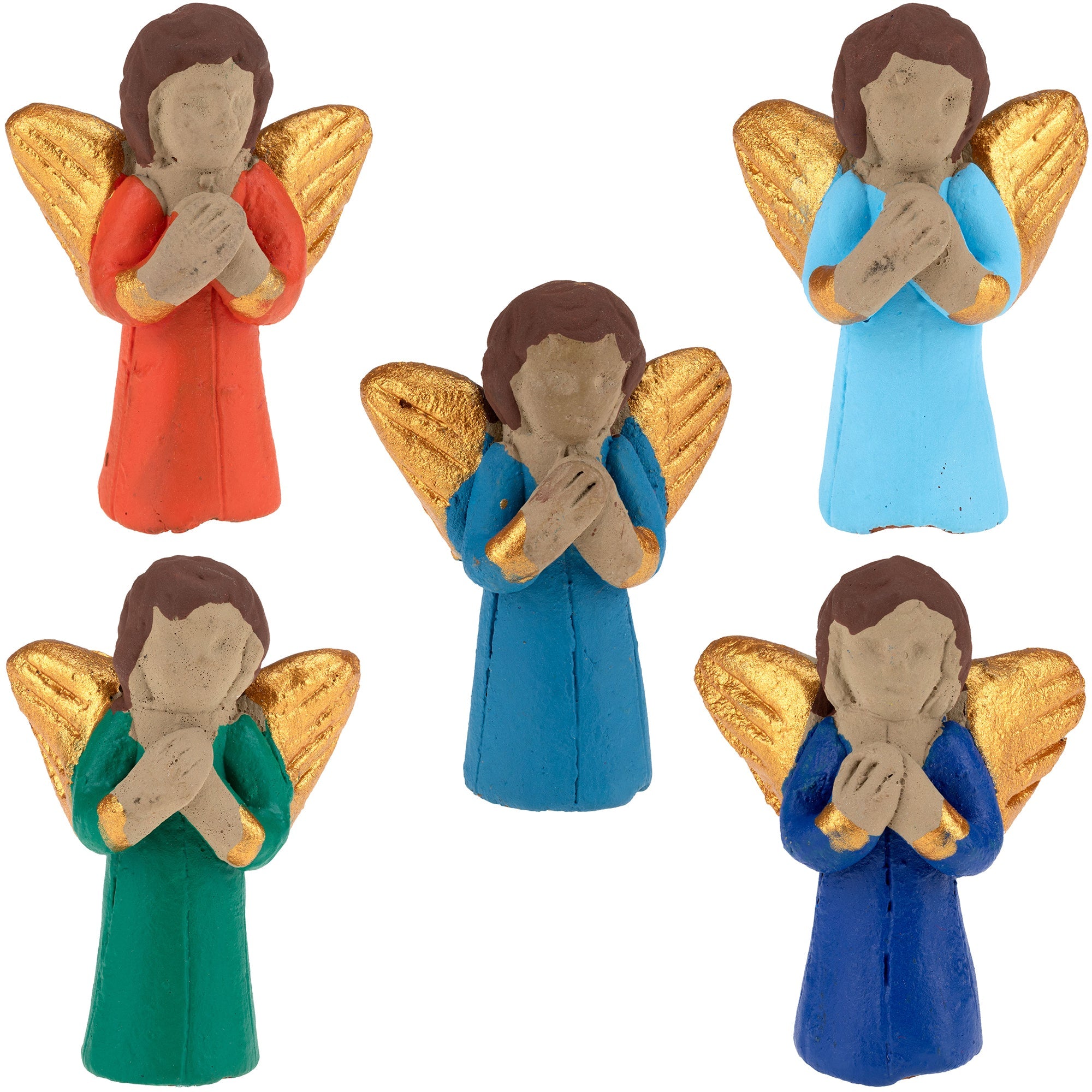 Premium Guardian Angel Ceramic Charm - Handcrafted in Guatemala