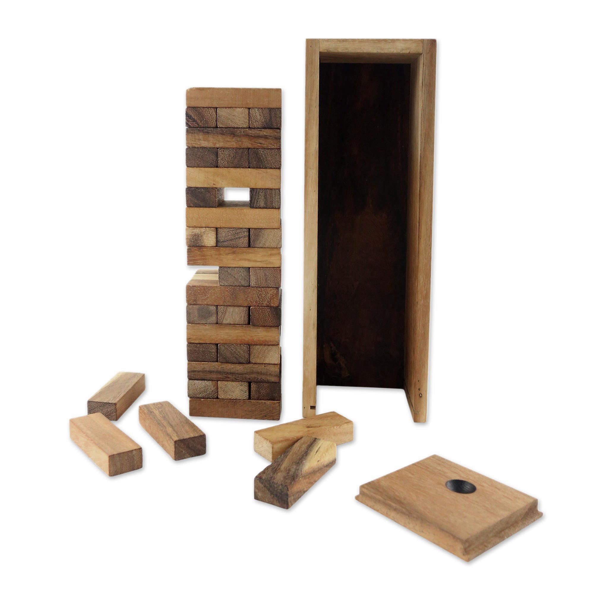 Premium Handcrafted Wooden Stacking Tower Game - Ultimate Fun from Thailand