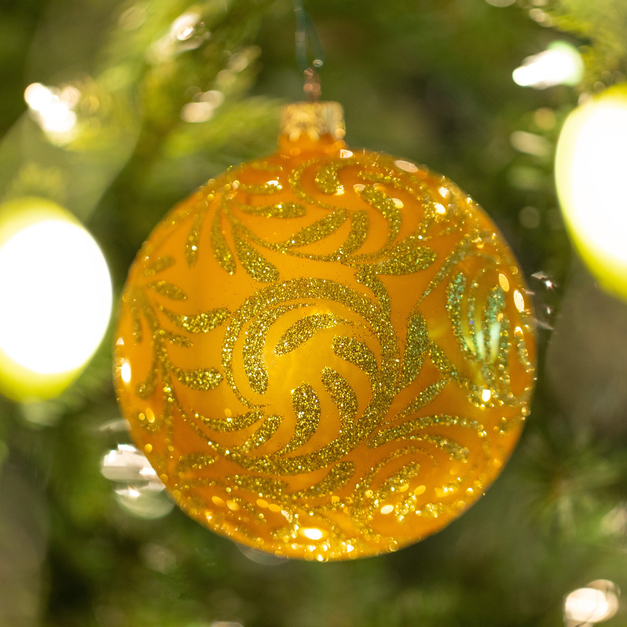 Premium Ukrainian Handmade Christmas Glass Ornament - Unique Holiday Decor