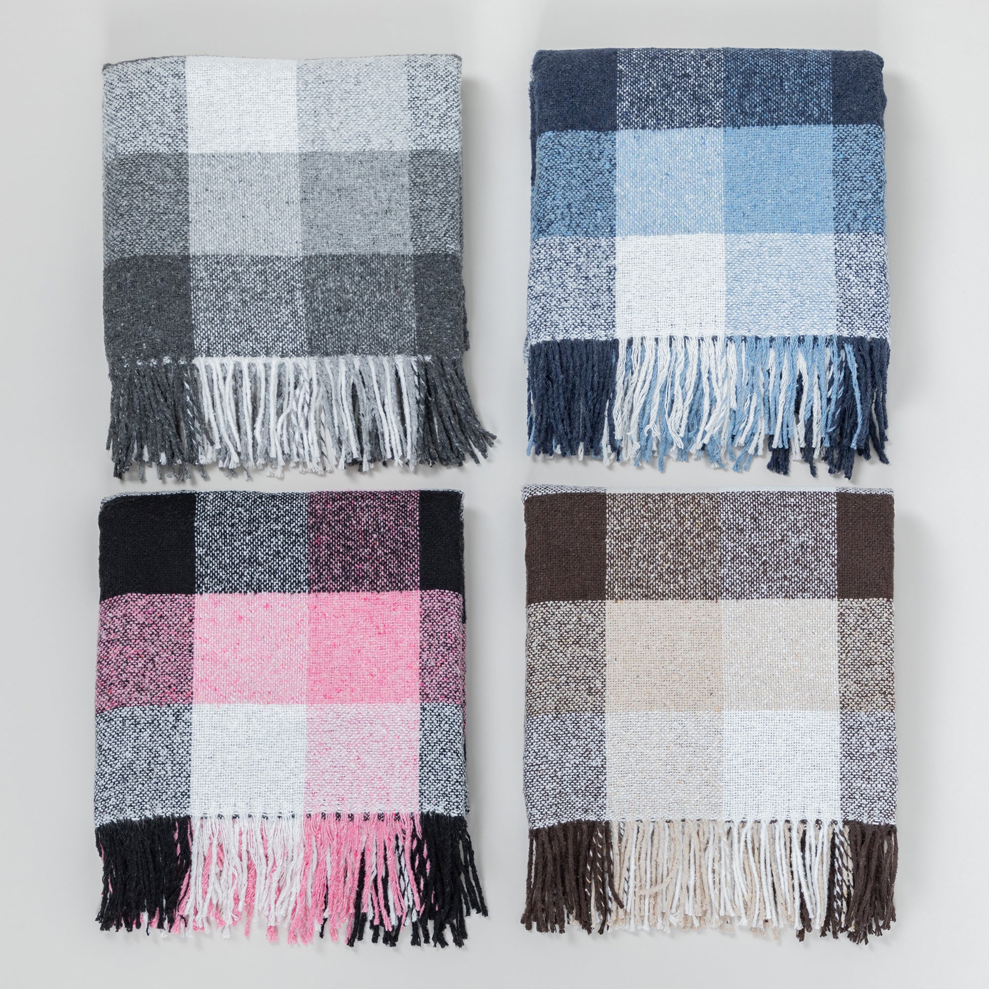 Premium Ukrainian Wool-Blend Fringed Throw Blanket - Ultimate Comfort & Warmth