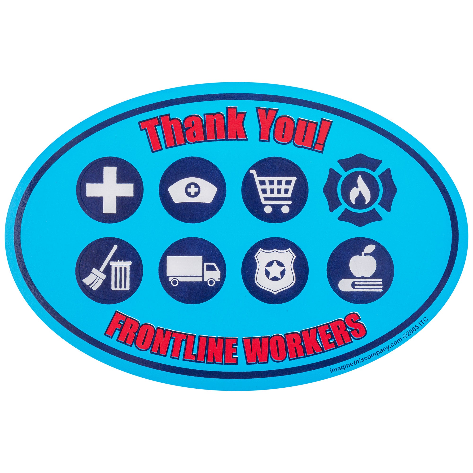 Premium Thank You Frontline Workers Car Magnet - Show Your Gratitude