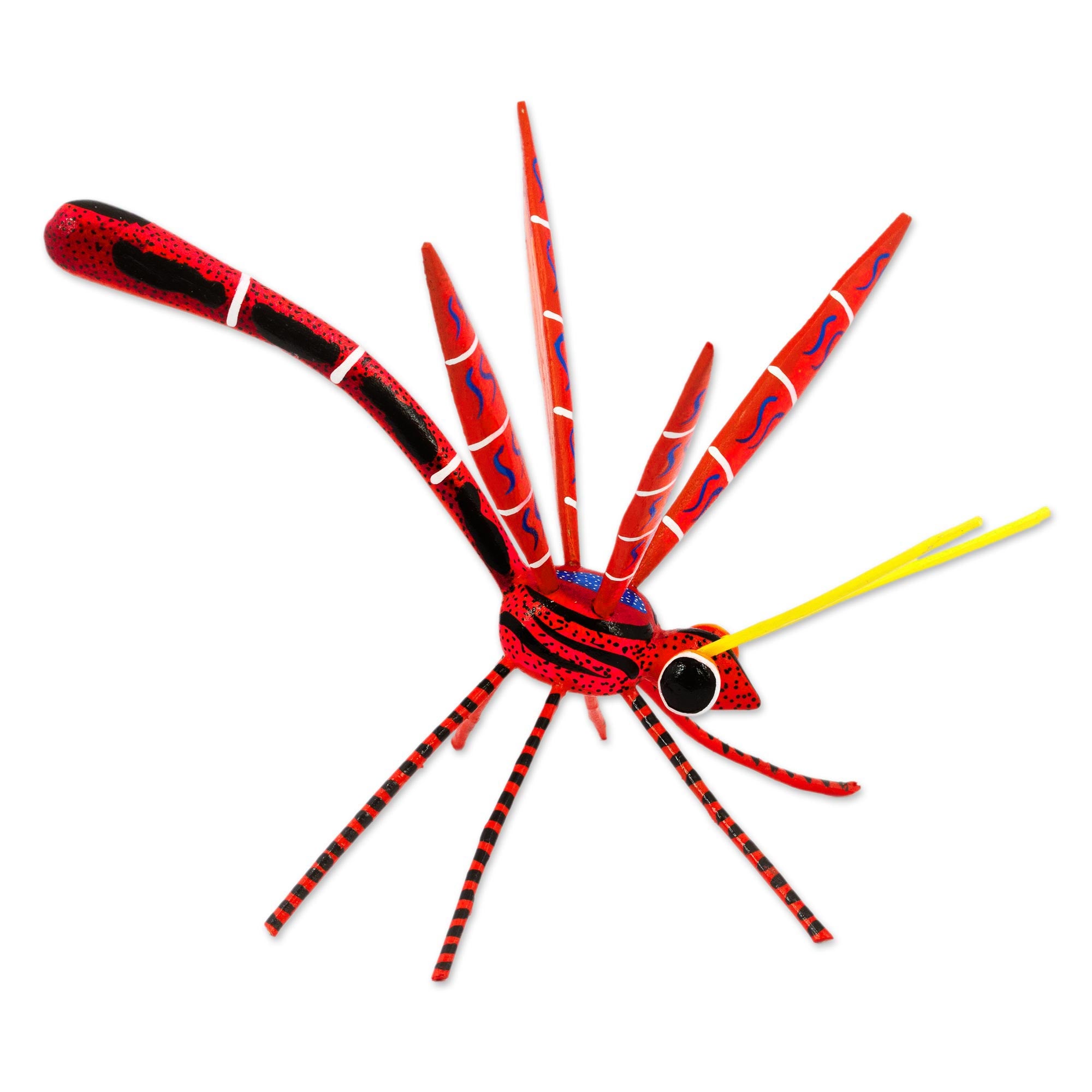 Premium Red Dragonfly Alebrije Handcrafted Figurine from Oaxaca