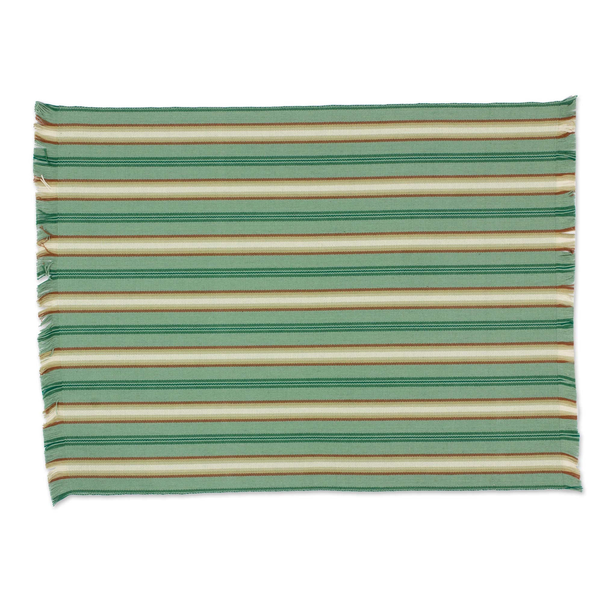 Premium Celadon Trails Cotton Placemat & Napkin Set – Handwoven Elegance