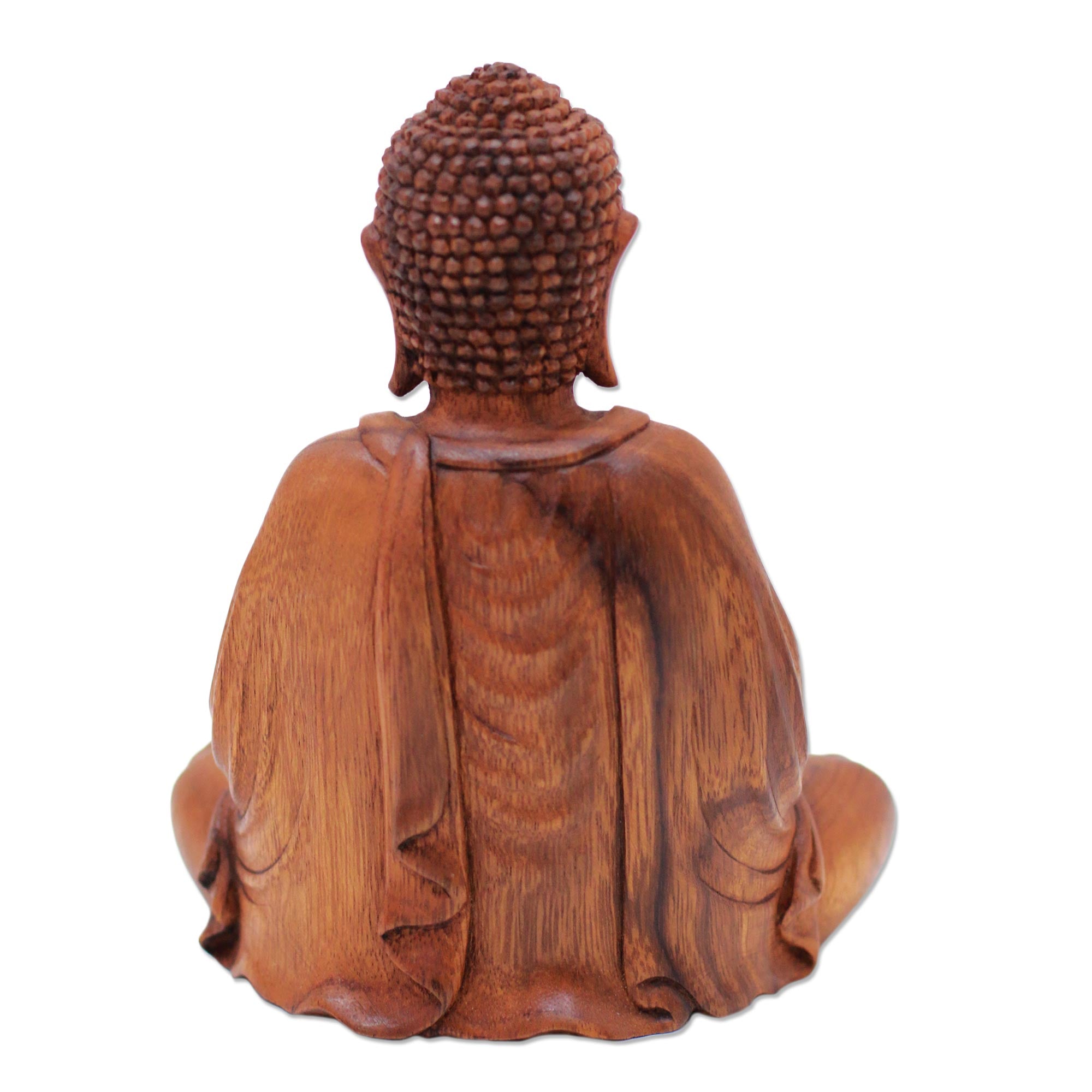 Premium Hand-Carved Suar Wood Buddha Sculpture – Serenity in Every Detail
