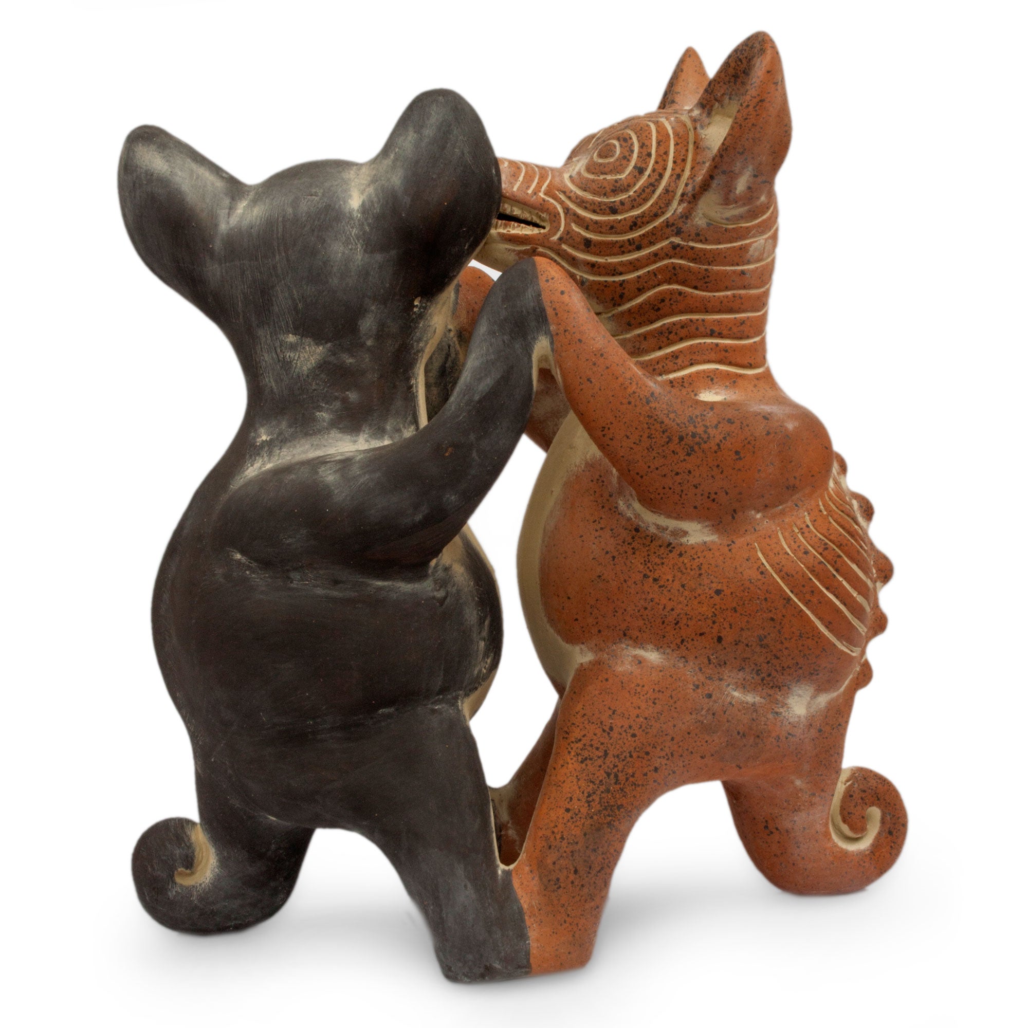 Premium Handcrafted Dancing Colima Dogs - Ancient Mexican Artisan Replica