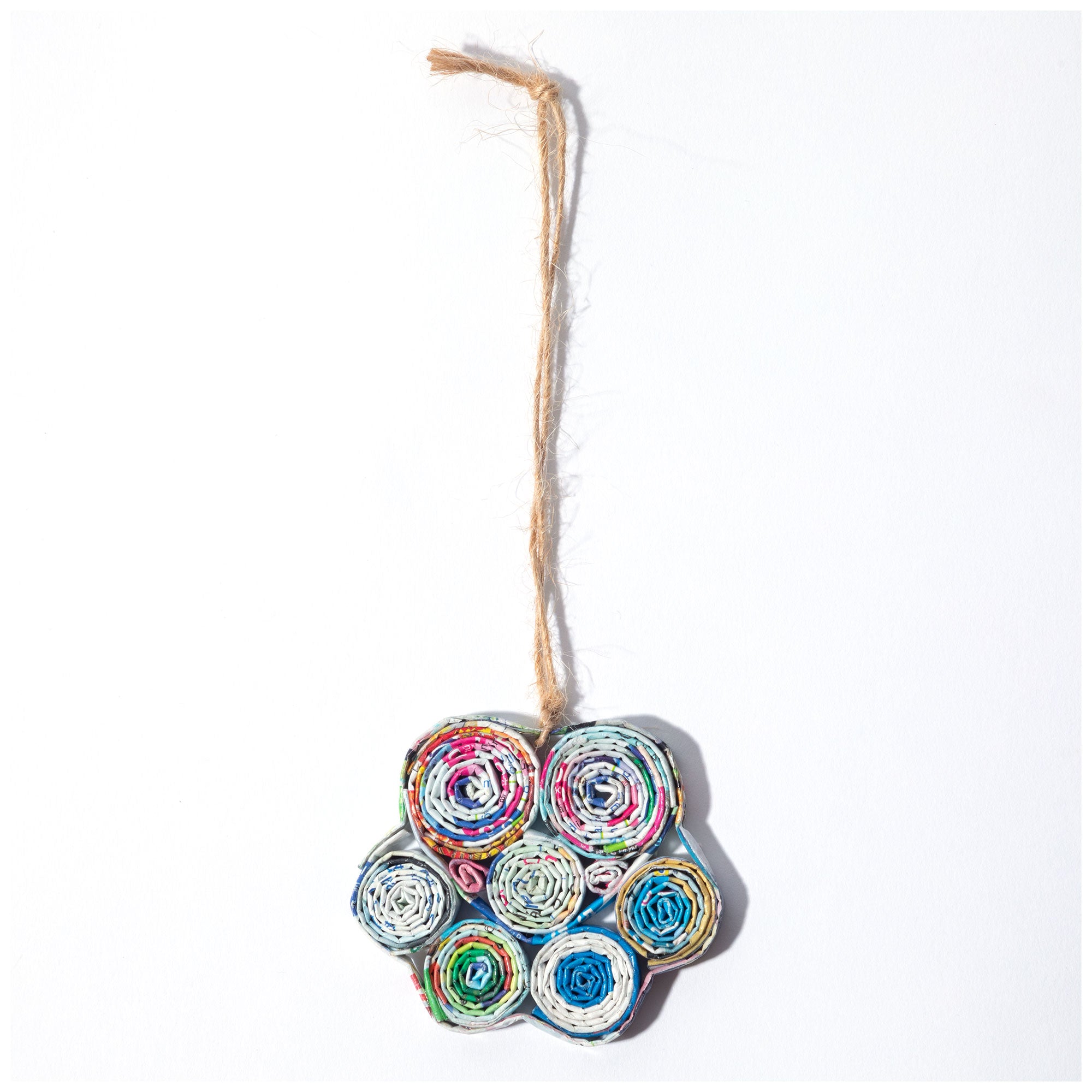 Premium Recycled Magazine Furry Friend Ornament | Eco-Friendly, Handmade, Fair Trade Holiday Decor
