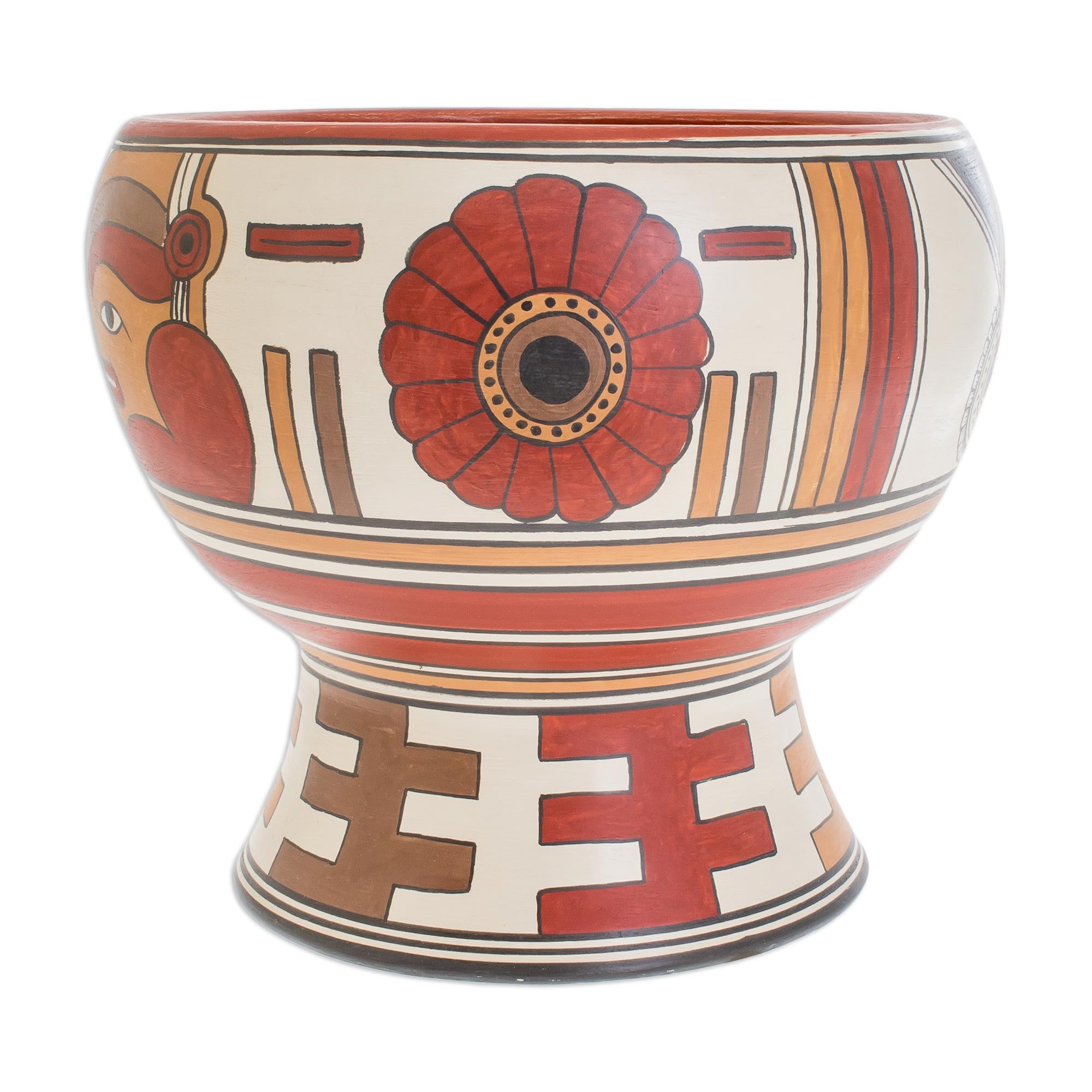 Premium Ancestral Greeting Handcrafted Terracotta Vase - Museum-Quality Replica