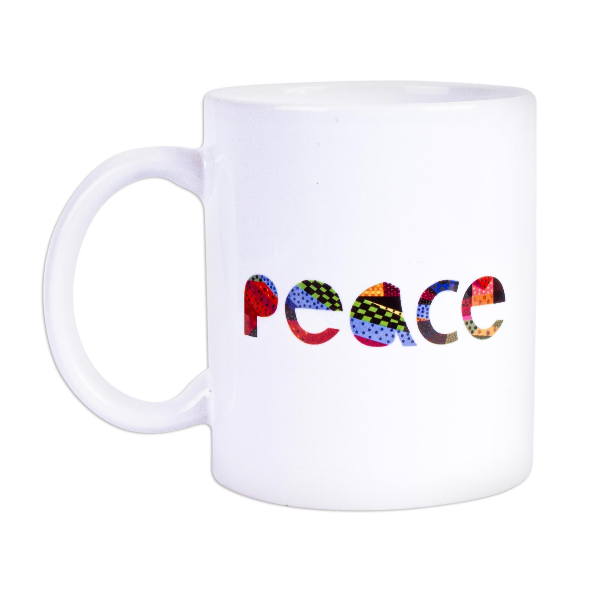 Premium Hand-Painted Red Peace Dove Ceramic Mug from Mexico