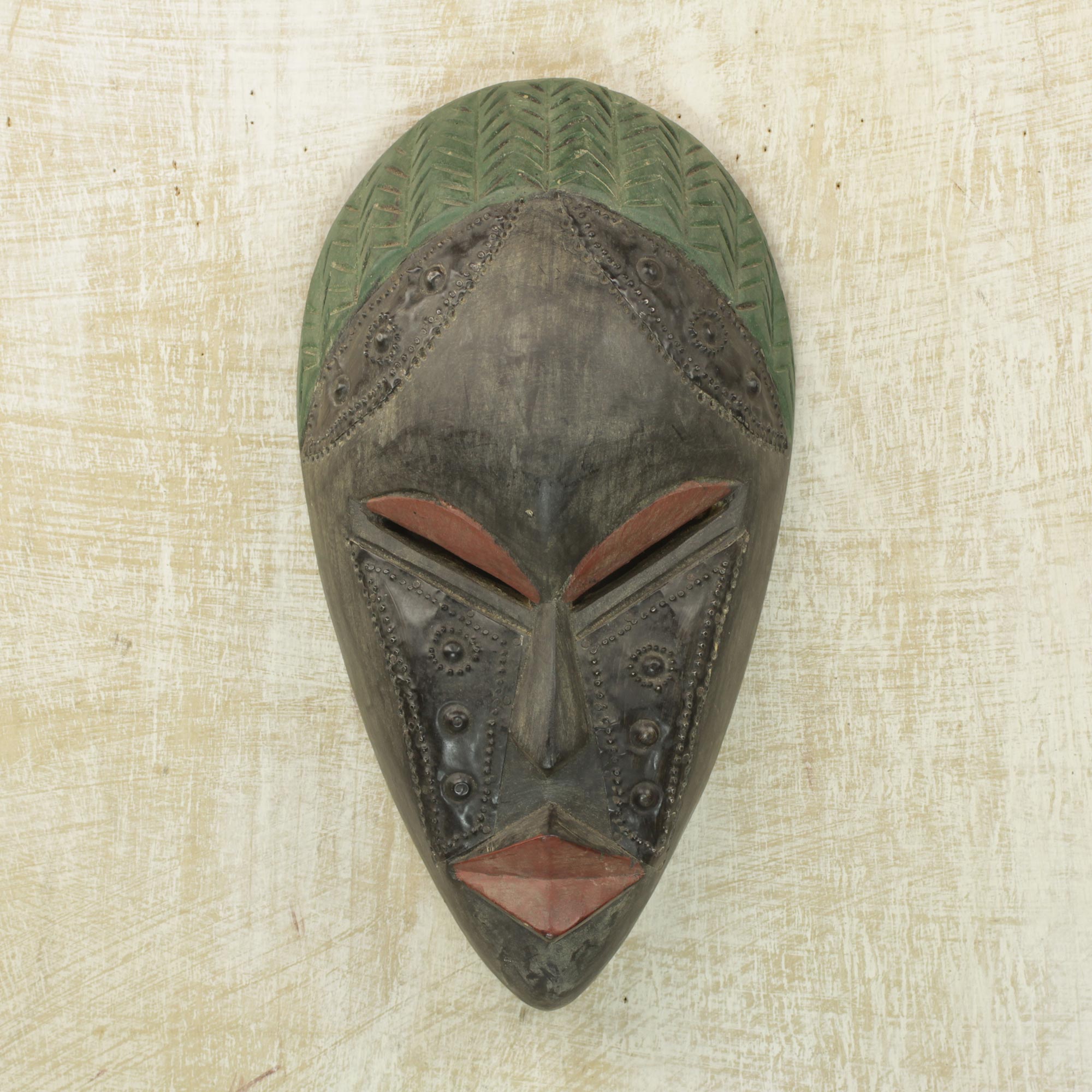 Premium Handcrafted African Wood Mask - Ultimate Relaxation Art Piece