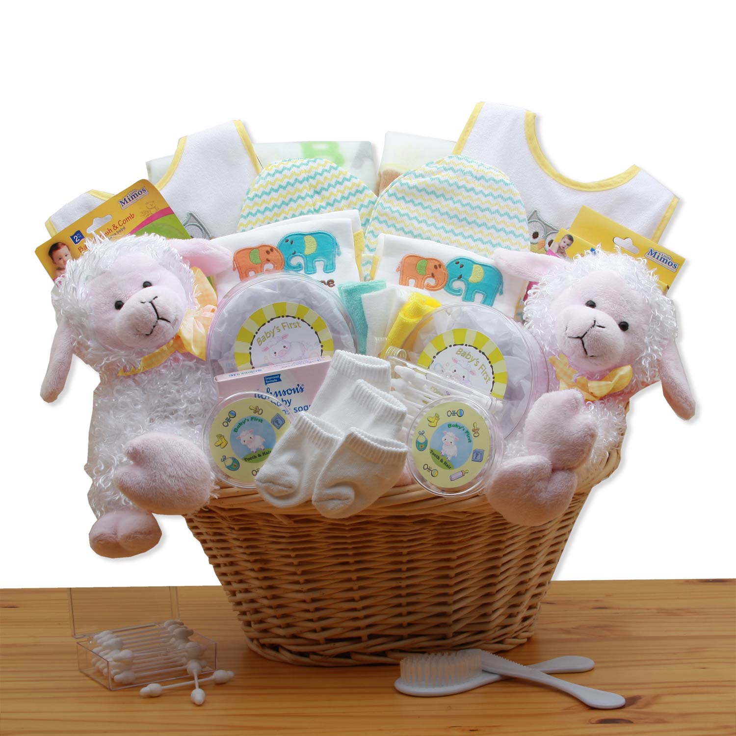 Premium Twin Baby Gift Basket - Ultimate Essentials in Yellow