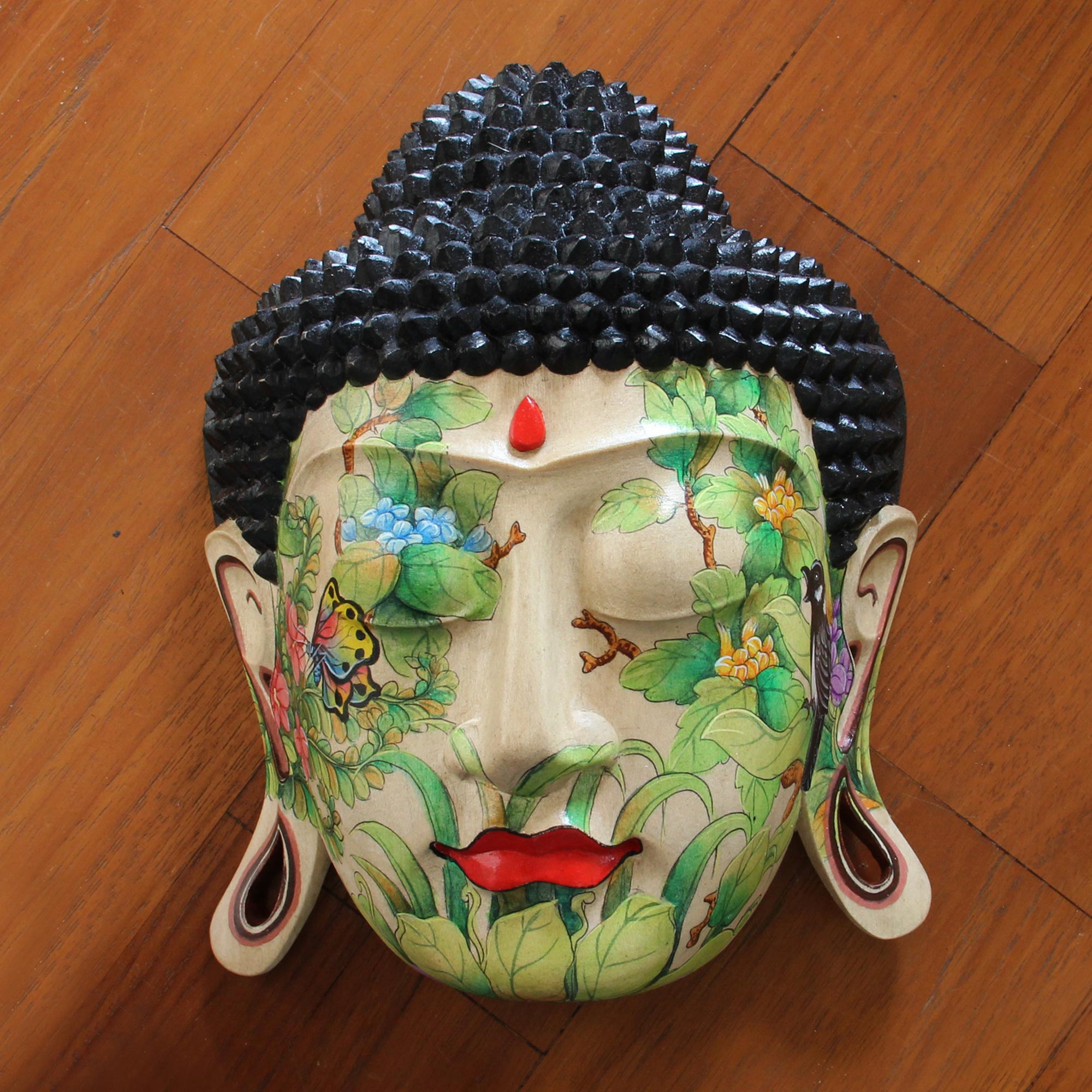 Premium Handcrafted Buddha Wood Mask