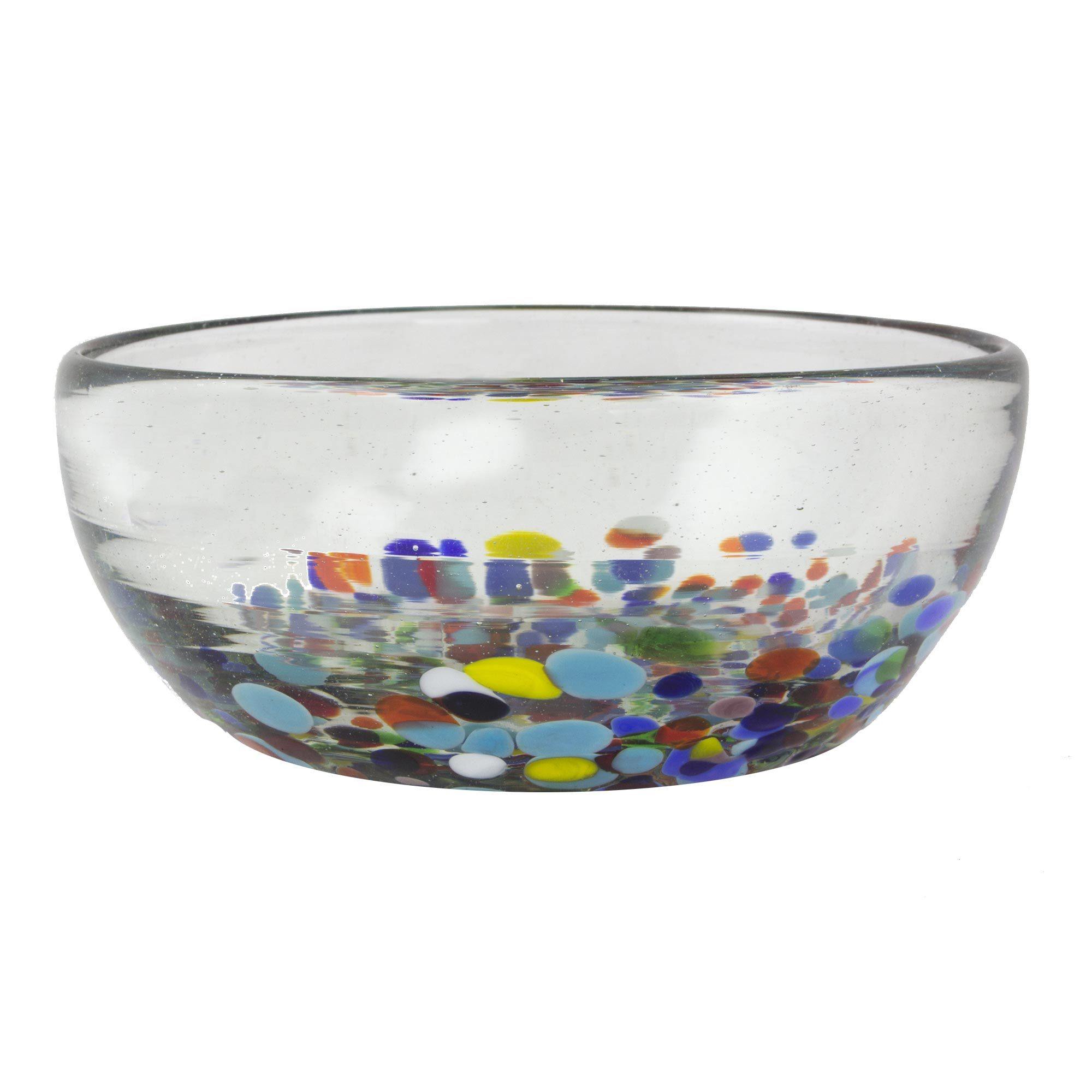 Premium Handcrafted Multicolor Glass Bowls - Set of 2