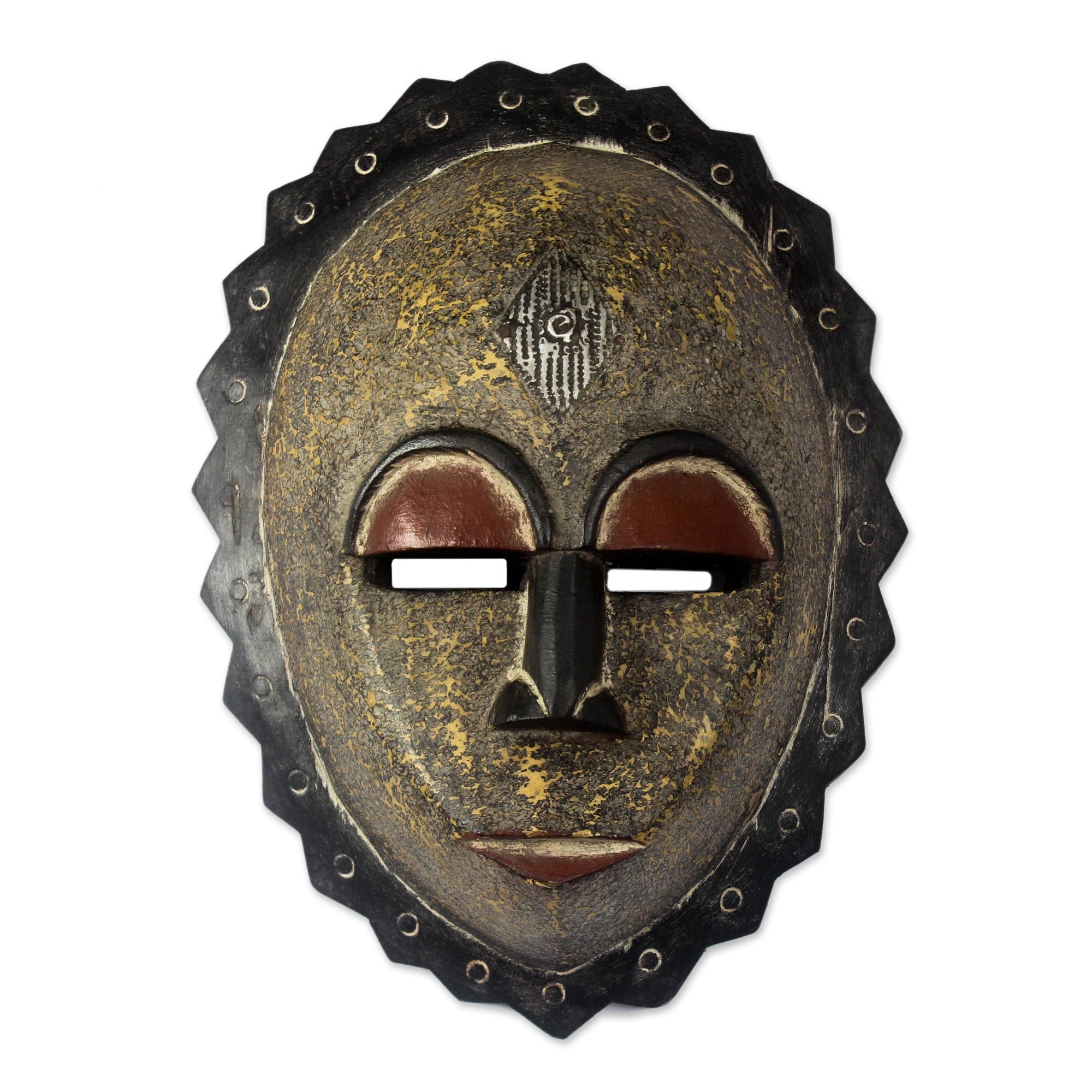 Premium Nigerian Wood Mask - 'Dufu' Artisan Craft