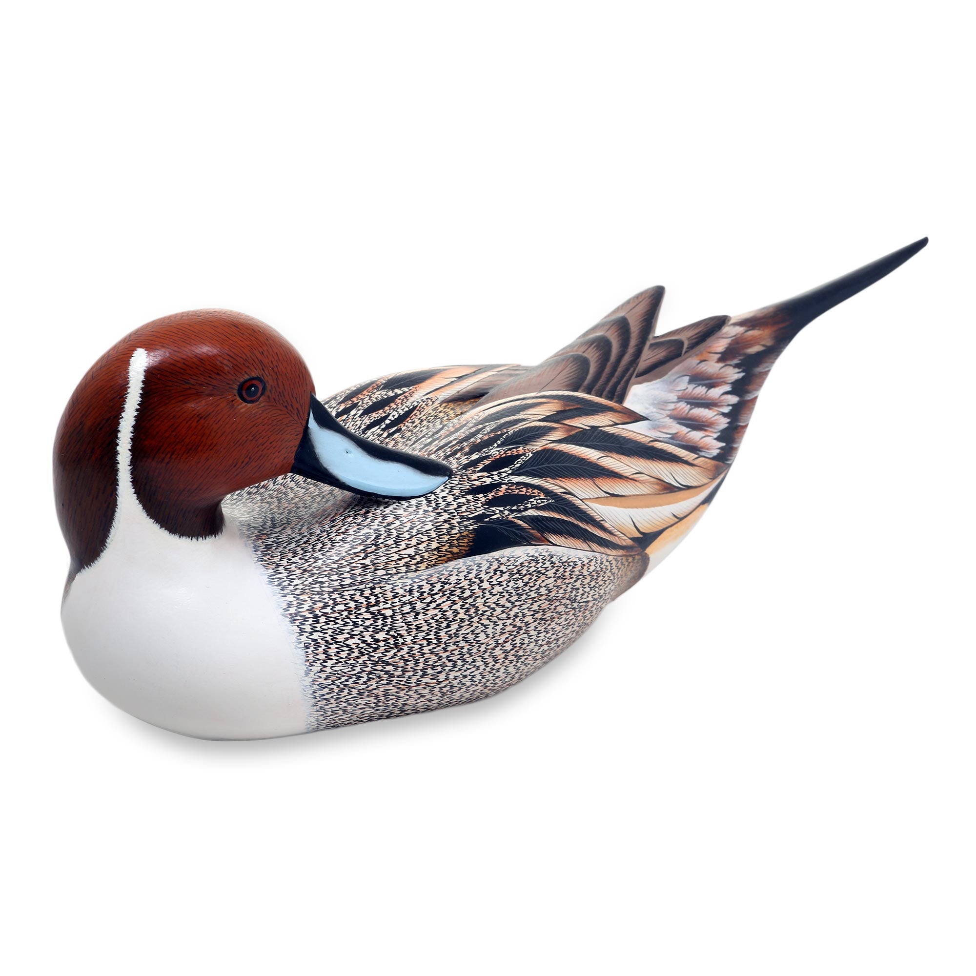 Premium Handcrafted Pintail Duck Sculpture - Balinese Albesia Wood Art
