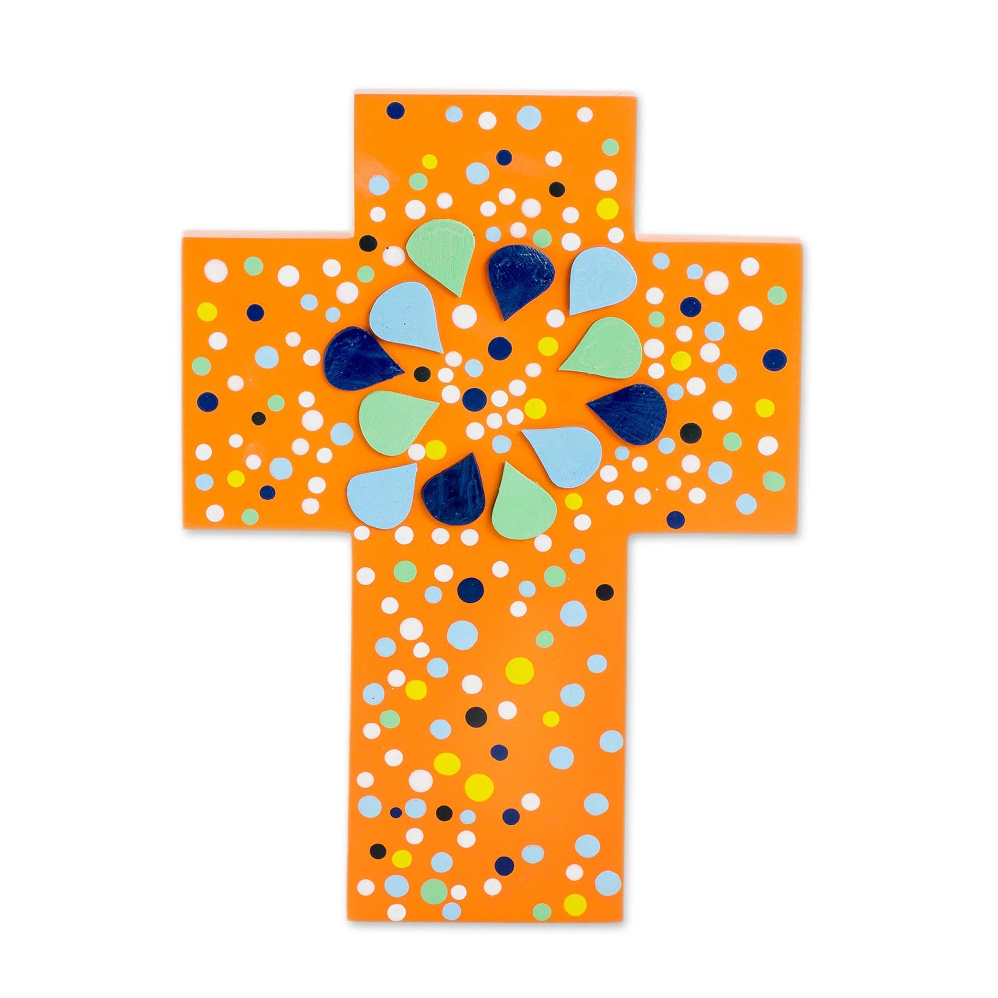 Premium Handcrafted Abstract Wall Cross – El Salvador Artisan Design