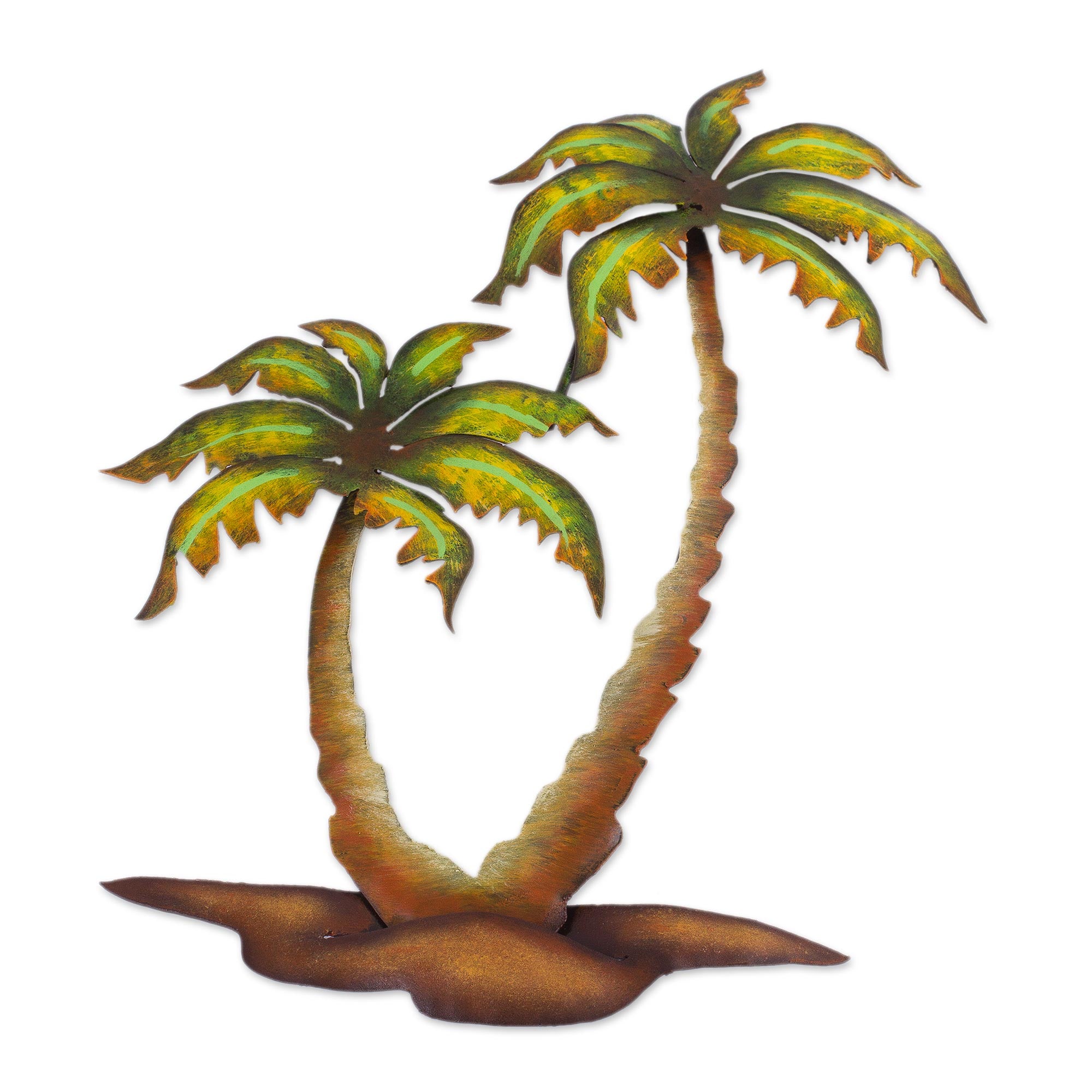 Premium Handcrafted Steel Palm Tree Wall Art - Mexican Artisan Design