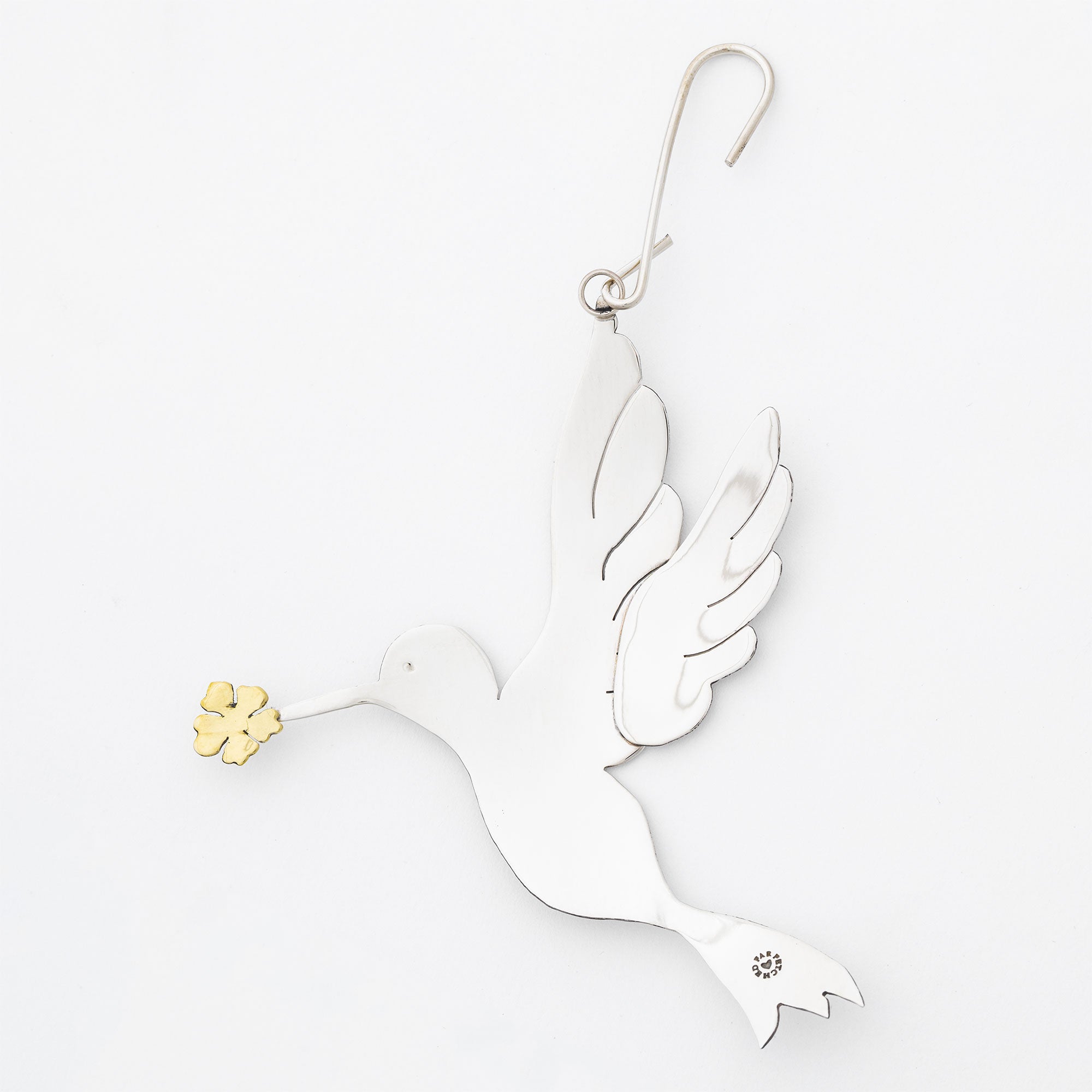 Premium Mixed Metal Hummingbird Ornament - Handcrafted Fair-Trade Decor