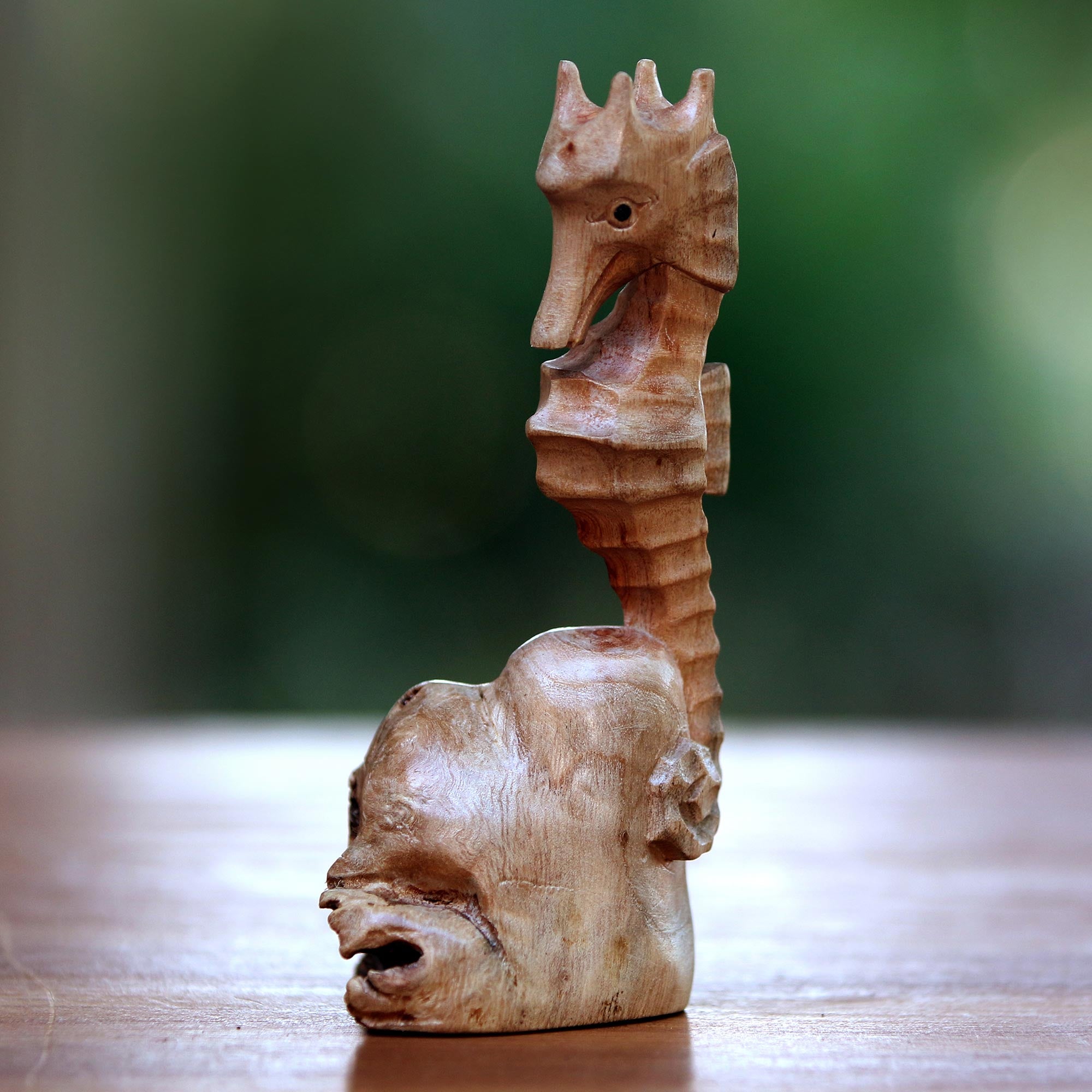 Premium Hand-Carved Seahorse Figurine – Artisan Crafted in Bali