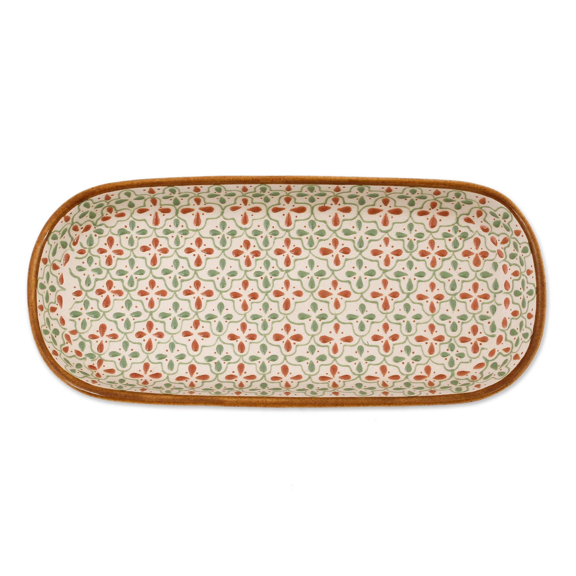 Premium Marigold Meadow Handcrafted Ceramic Serving Dish
