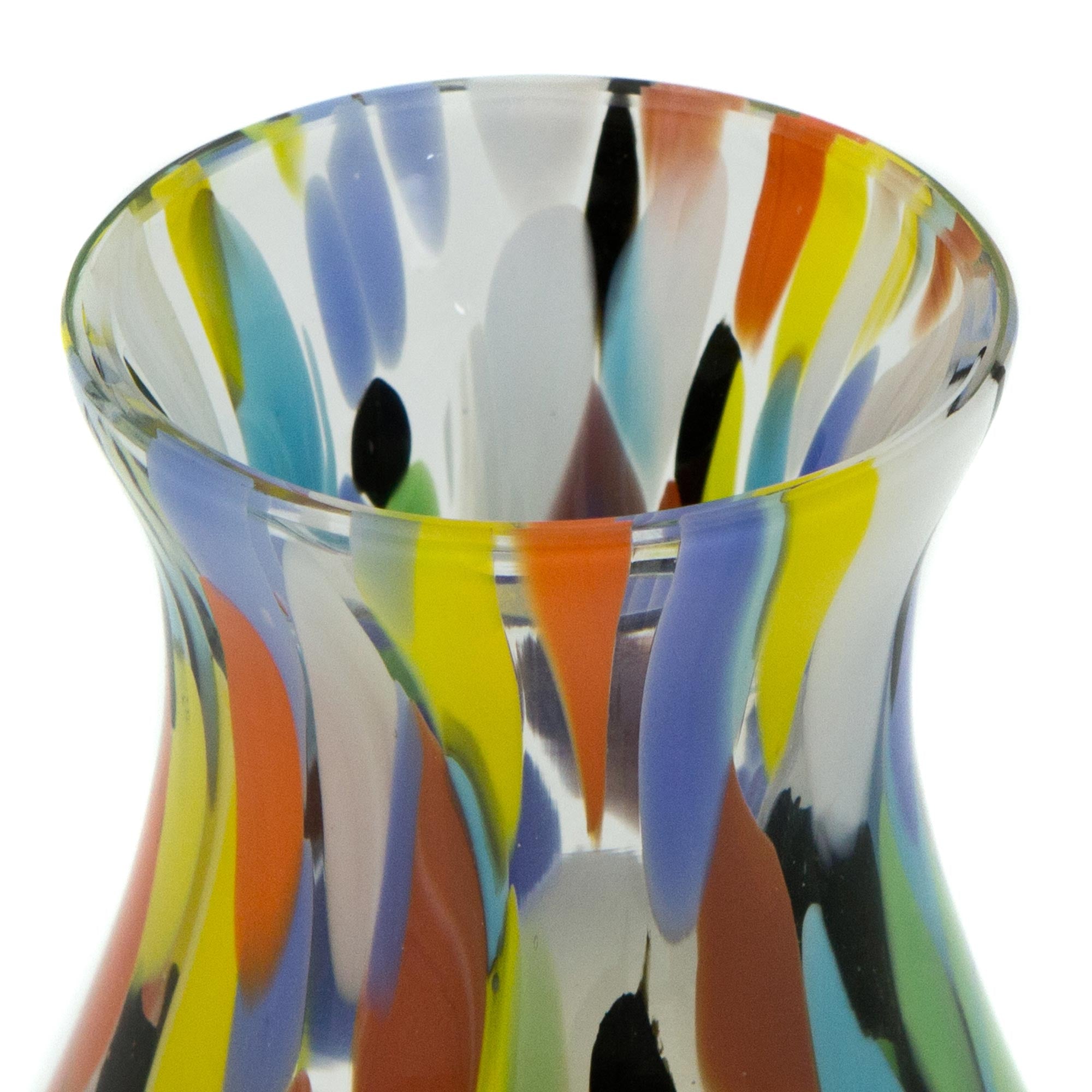 Premium Impressionist Spring Glass Vase - Handcrafted Art Piece