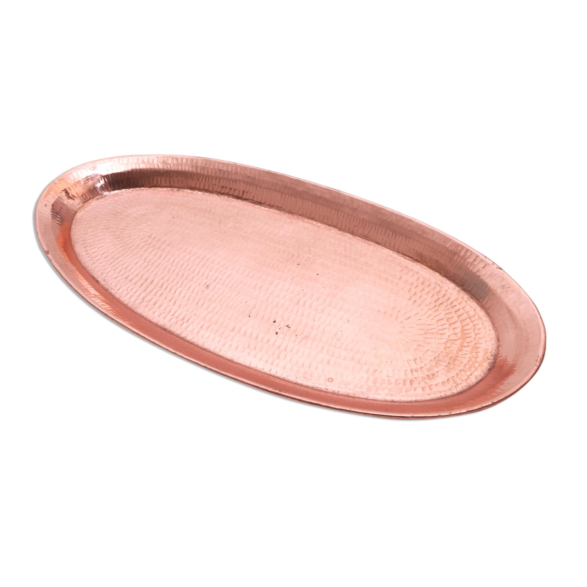 Premium Handcrafted Oval Copper Tray – Ultimate Bali Artisan Decor