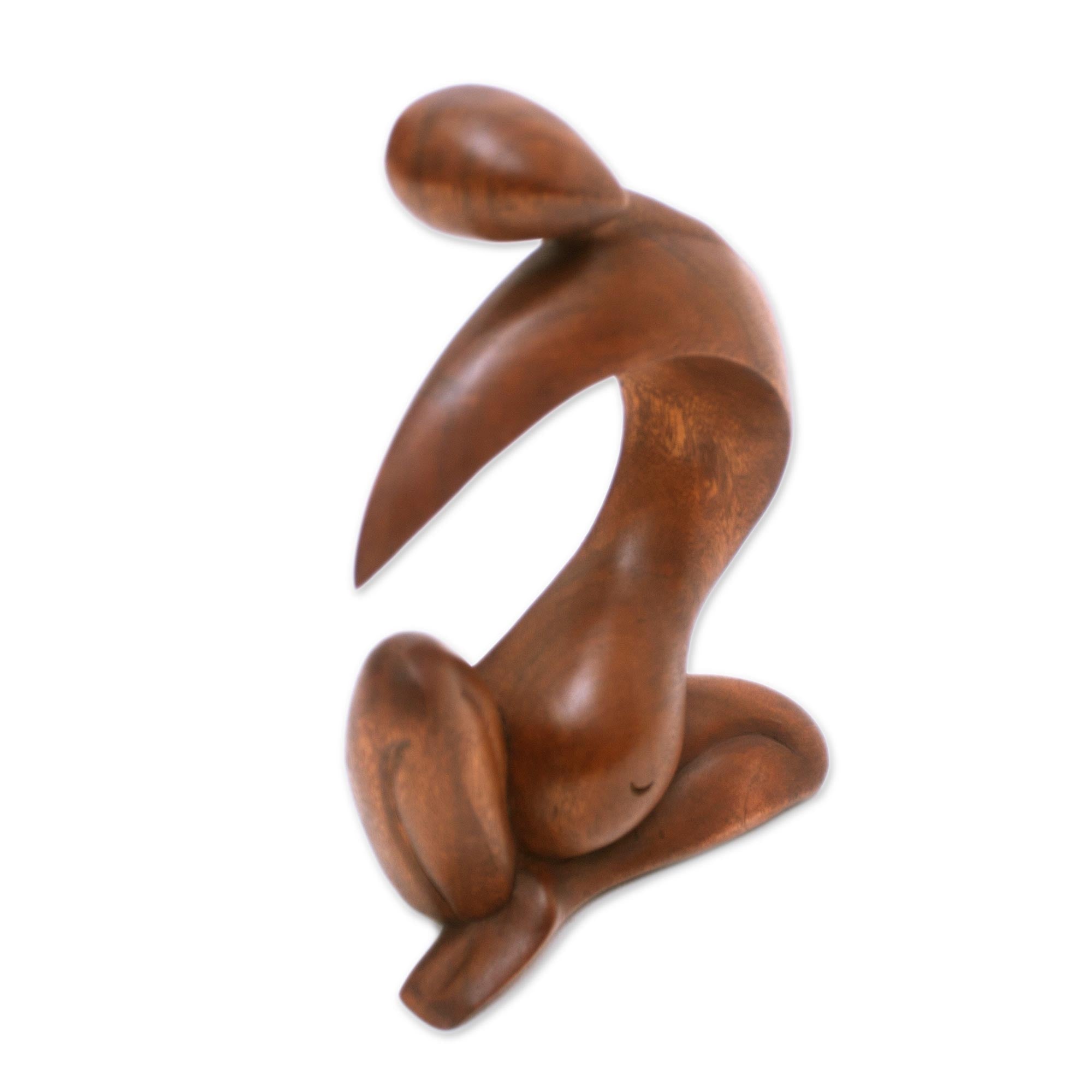 Premium Pregnant Grace Wood Statue – Handcrafted Elegance