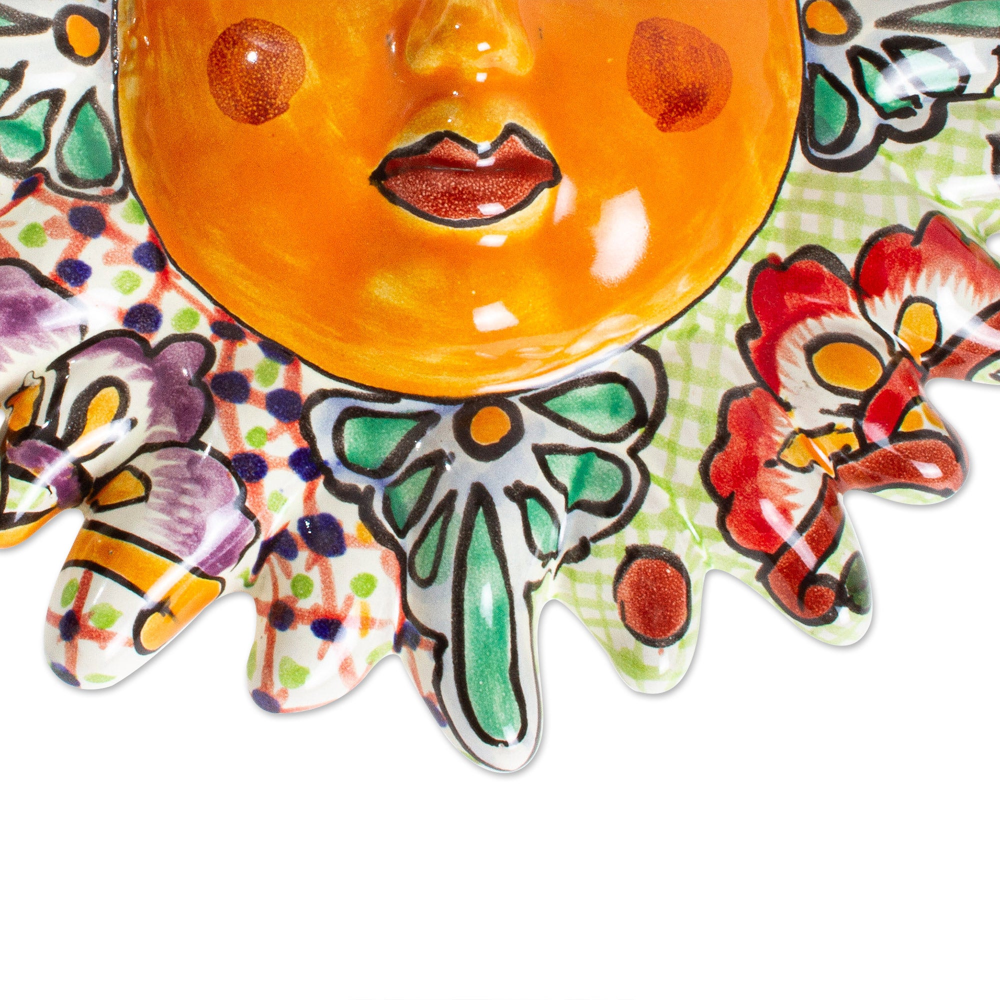 Premium Hand-Painted Ceramic Sun Wall Art by Ivan Martinez