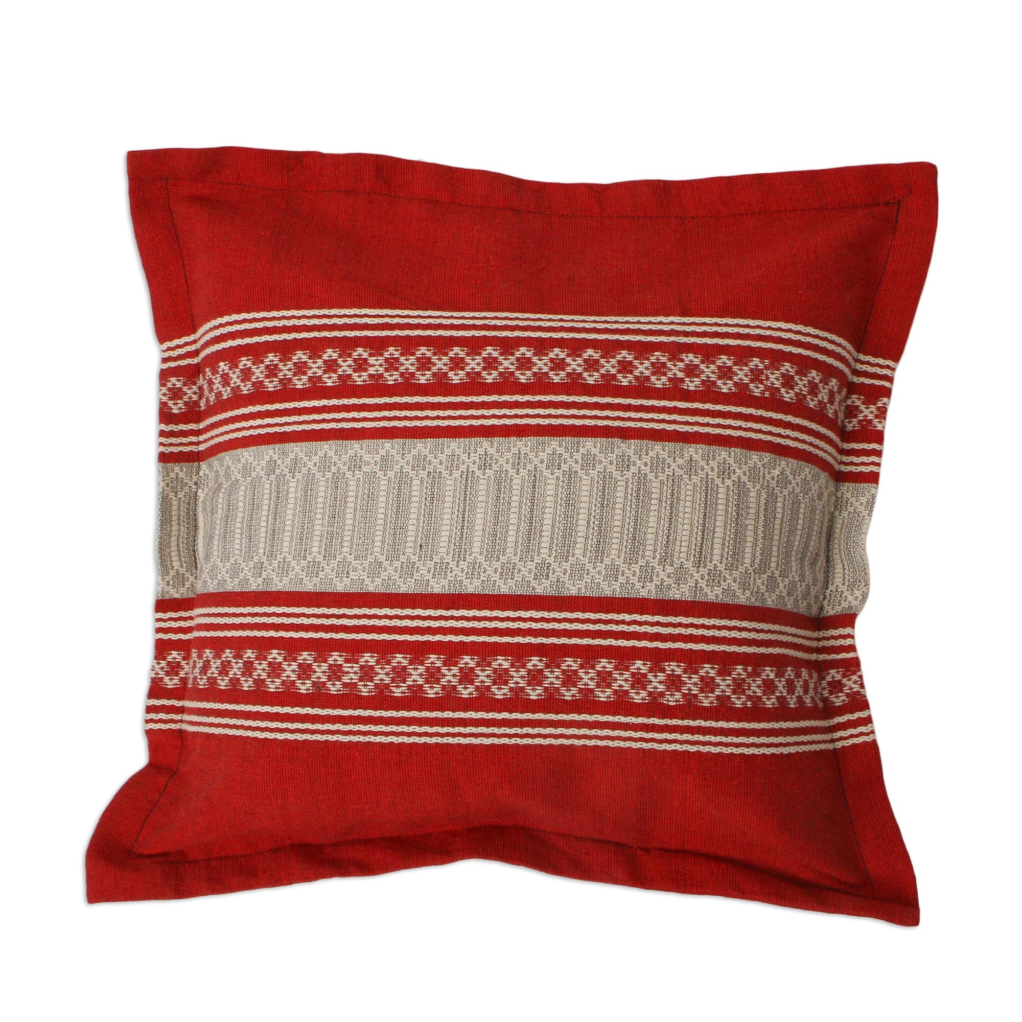 Premium Chili Passion Eco-Friendly Throw Pillow Cover - Handmade Artisan Design
