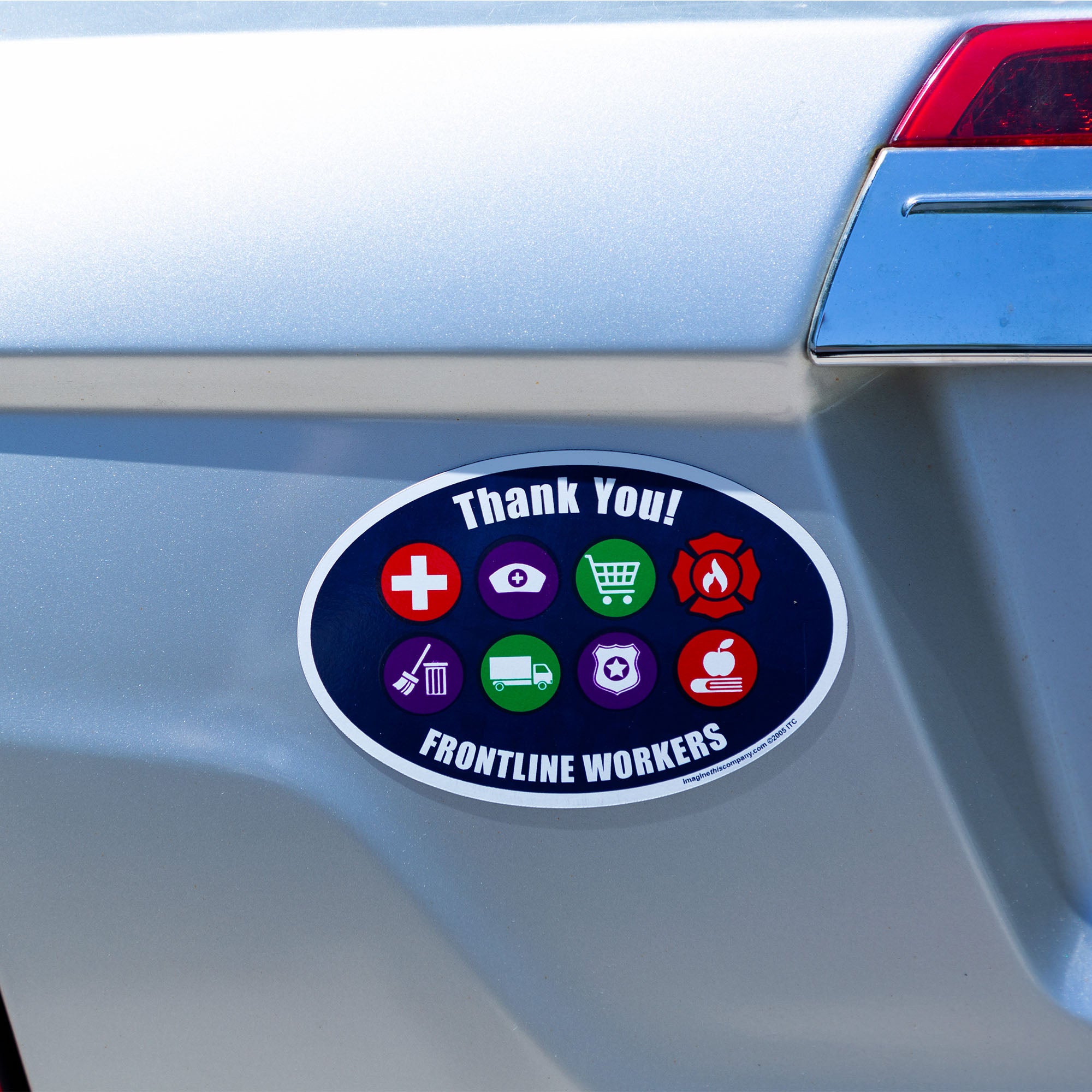 Premium Thank You Frontline Workers Car Magnet - Show Your Gratitude