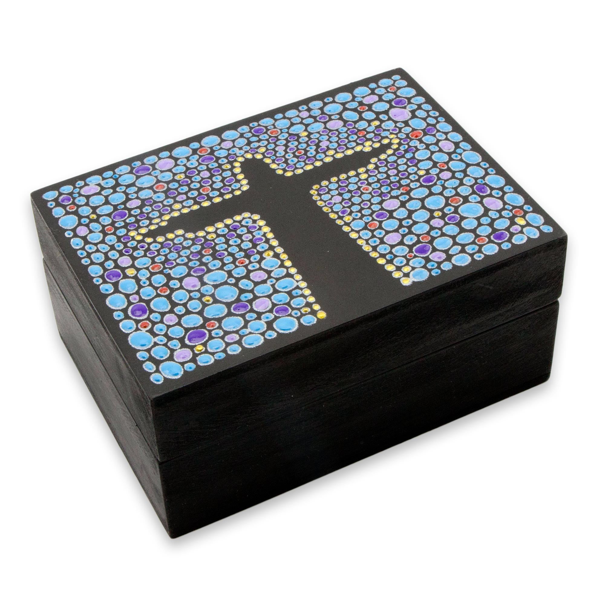 Premium Hand-Painted Christ the Redeemer Box - Azure Galaxy Design