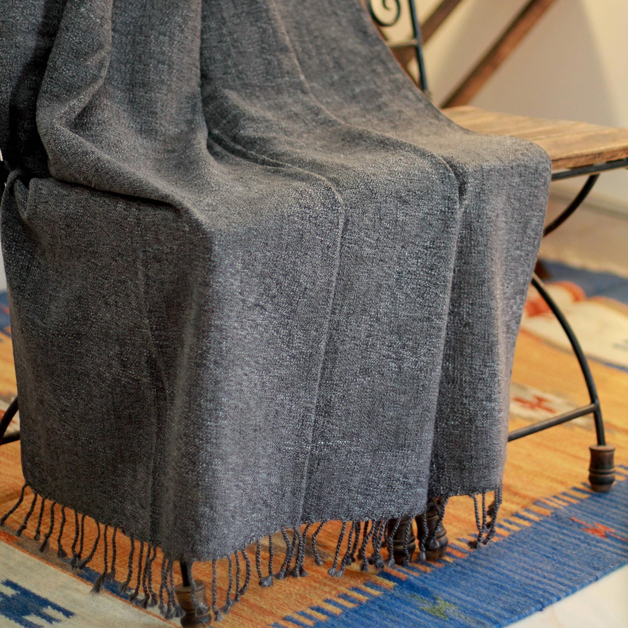 Premium Grey Dove Acrylic Throw Blanket