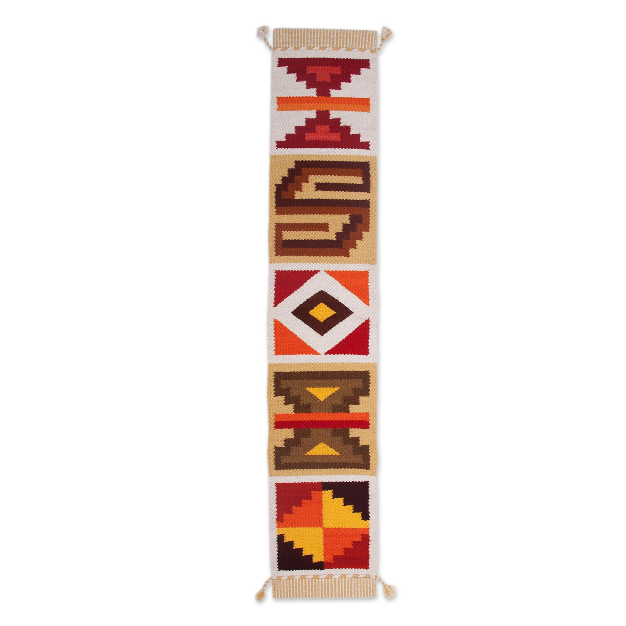 Premium Andean Handwoven Table Runner with Geometric Patterns