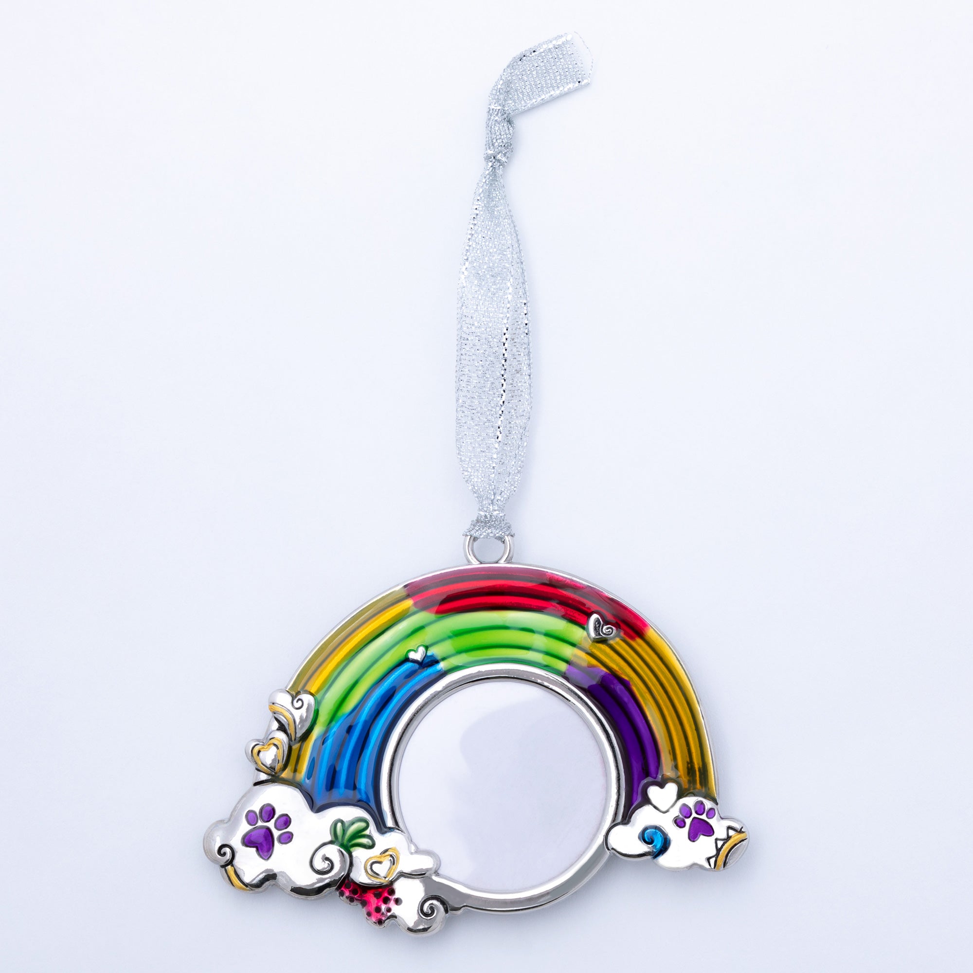 Premium Rainbow Bridge Memorial Paw Print Ornament