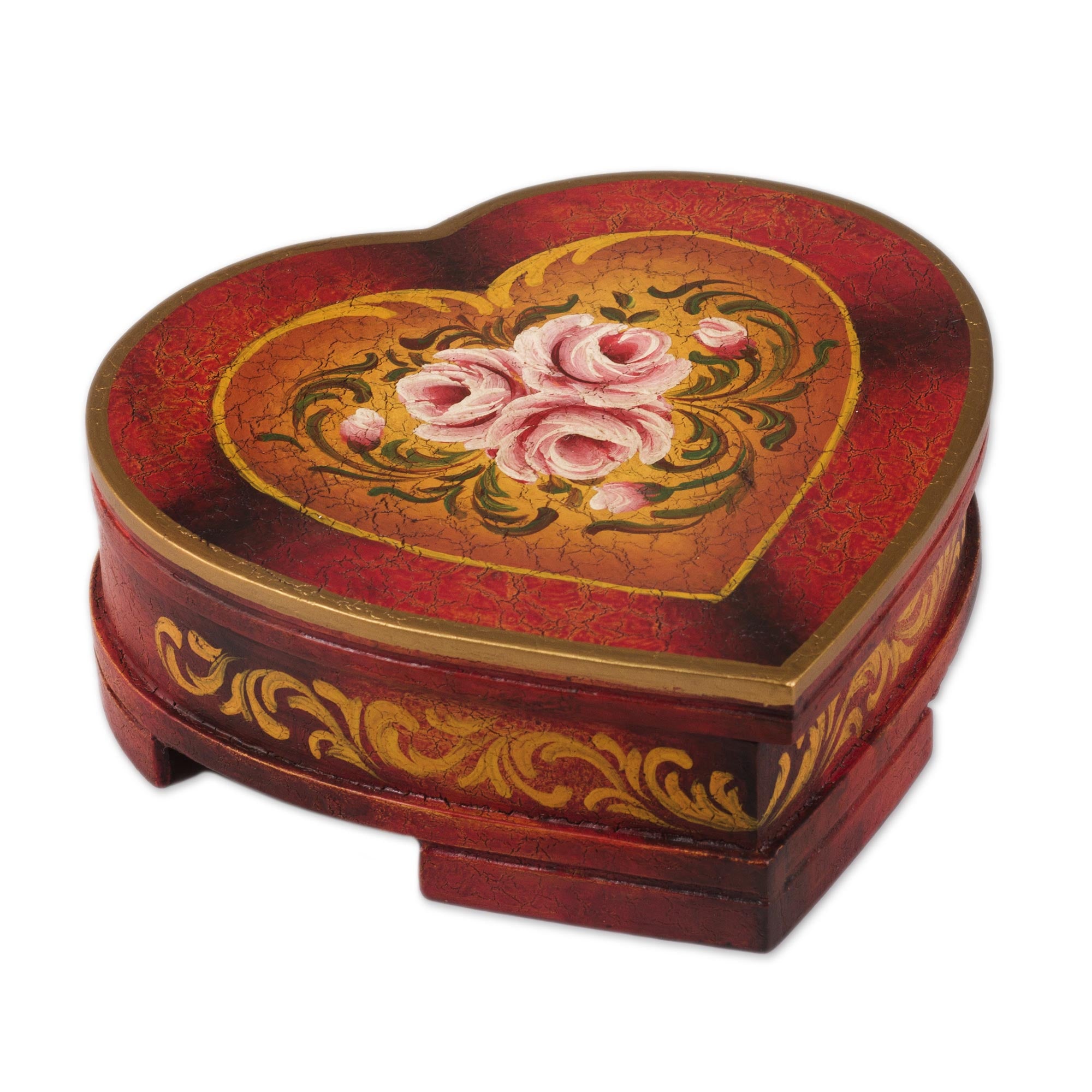 Premium Timeless Love Heart-Shaped Cedar Jewelry Box - Handmade & Elegant
