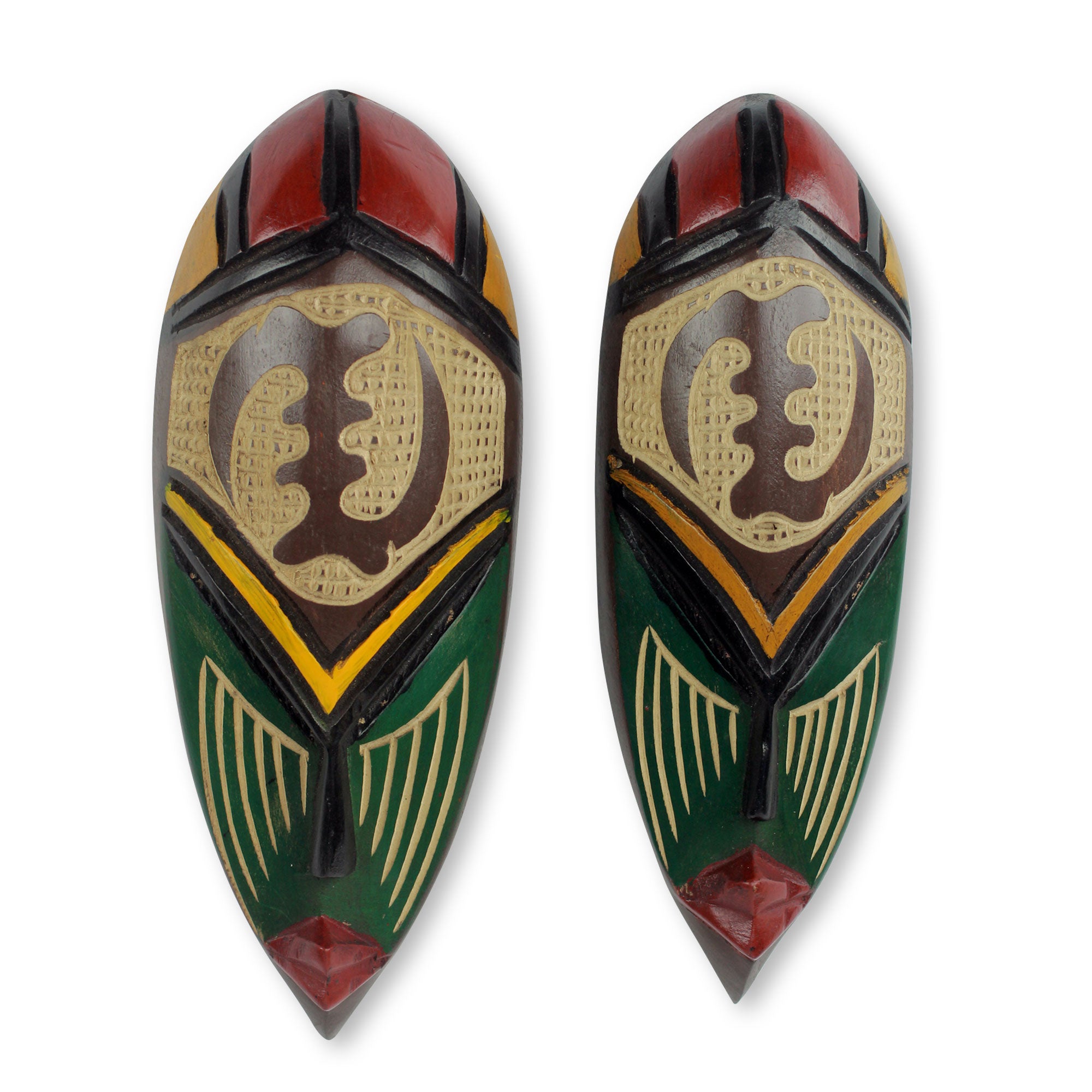Premium African Wood Masks - Gye Nyame Symbol